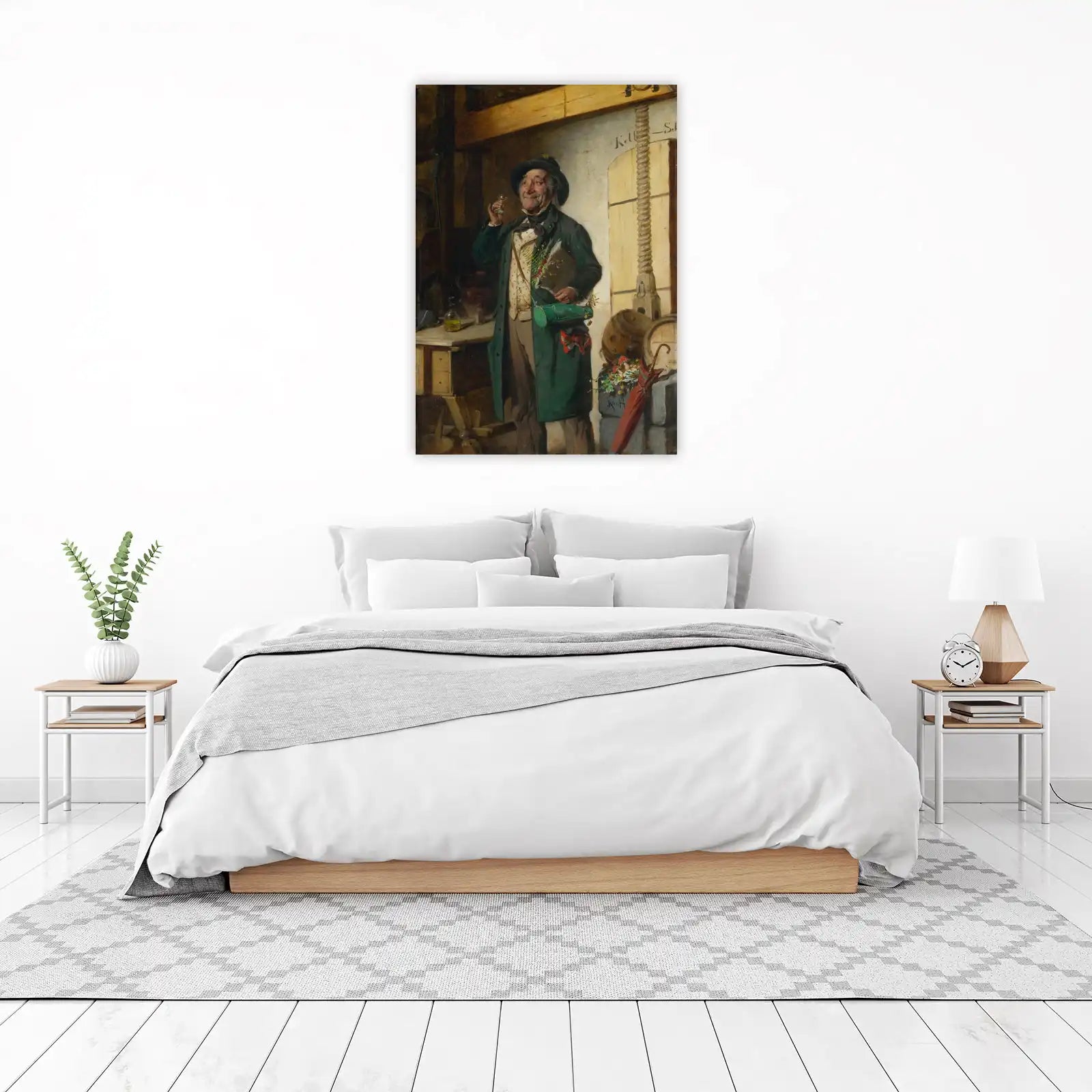 Vintage Gentleman Enjoying Wine Wall Art