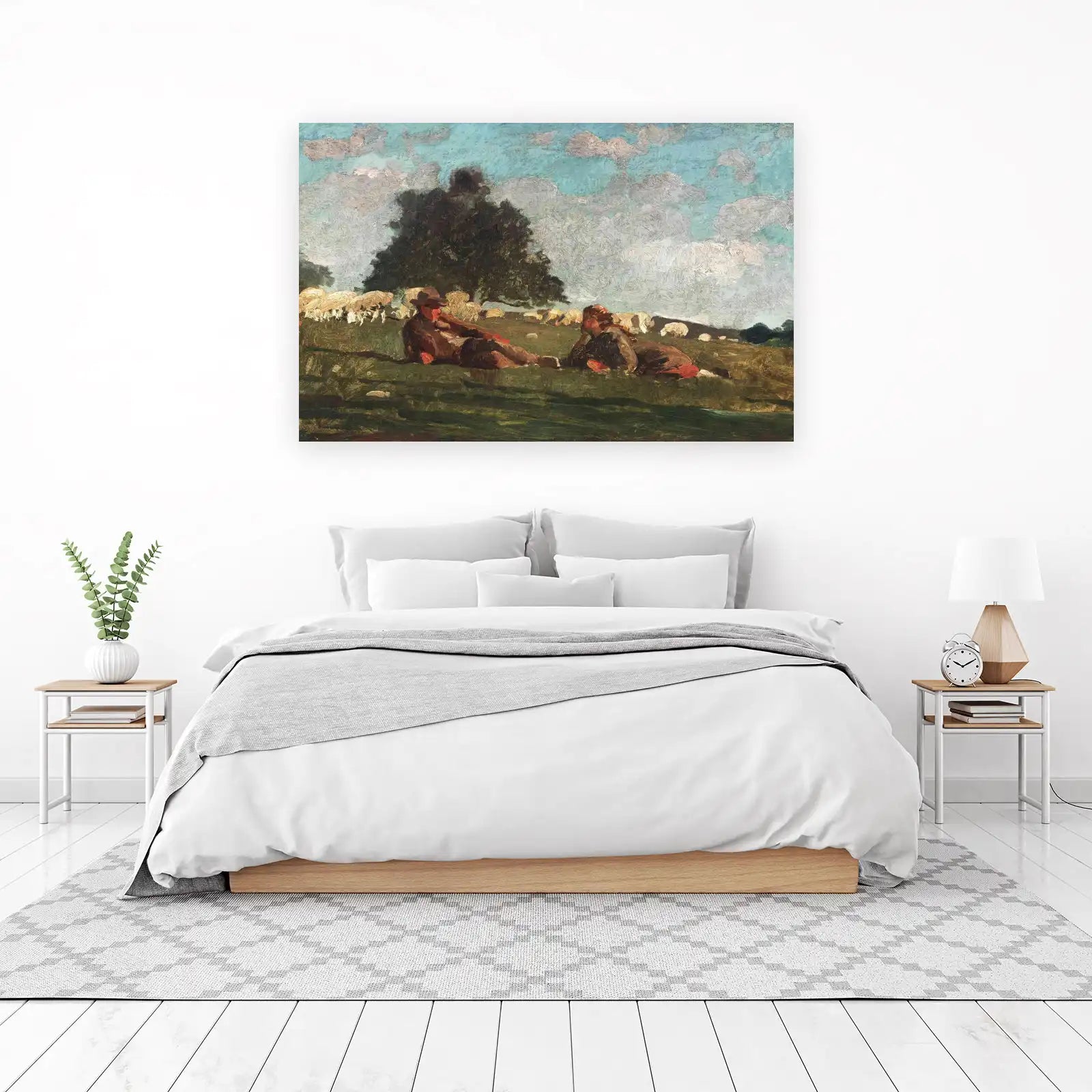 Shepherds Resting Pastoral Scene Wall Art