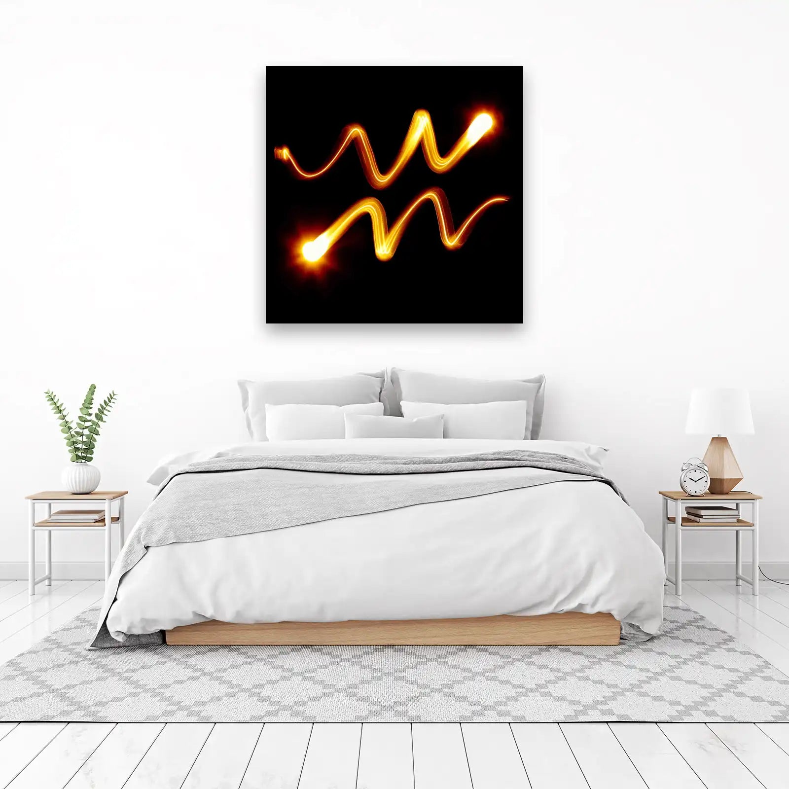 Aquarius Zodiac Light Painting Wall Art