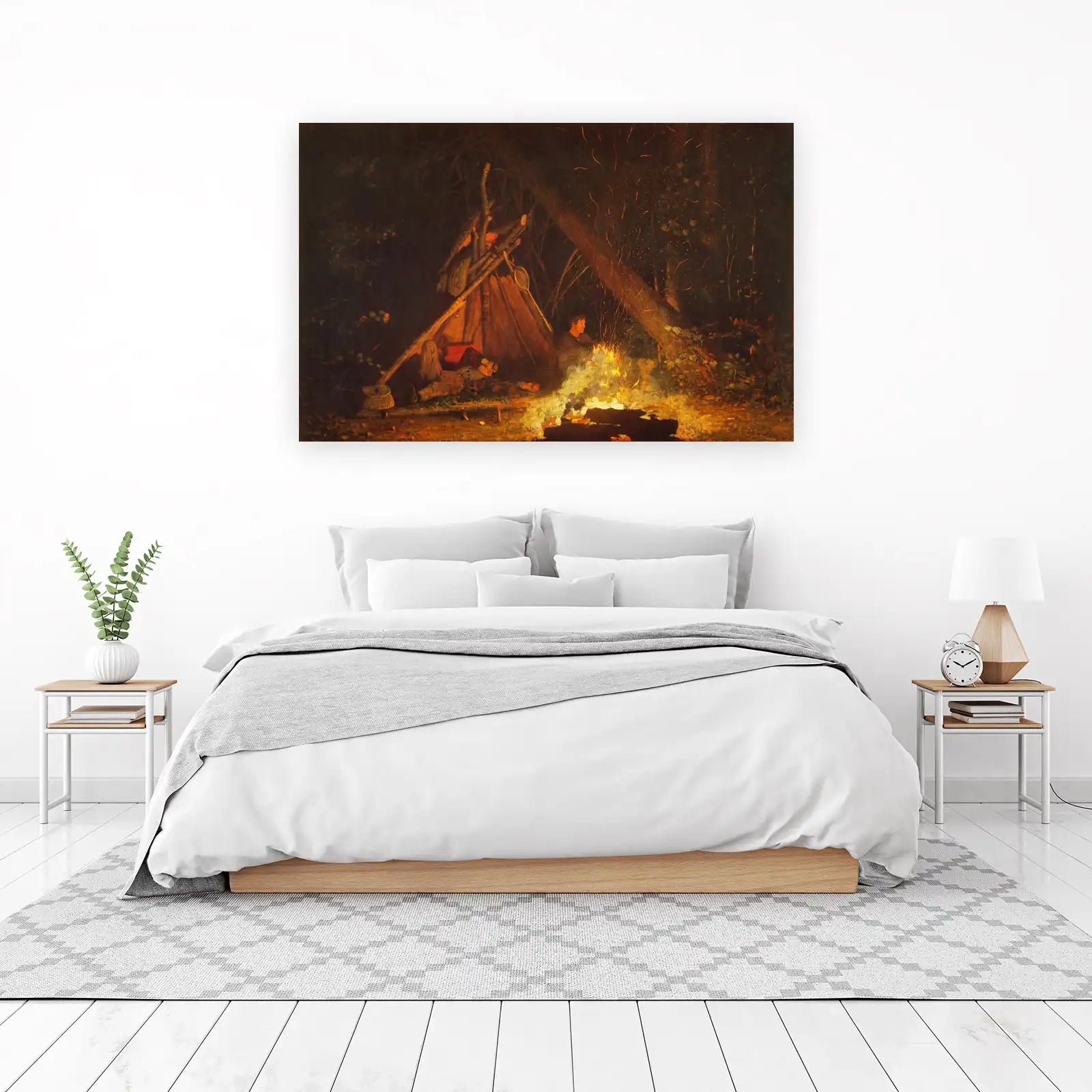 Cozy Campfire Night at Wilderness Wall Art