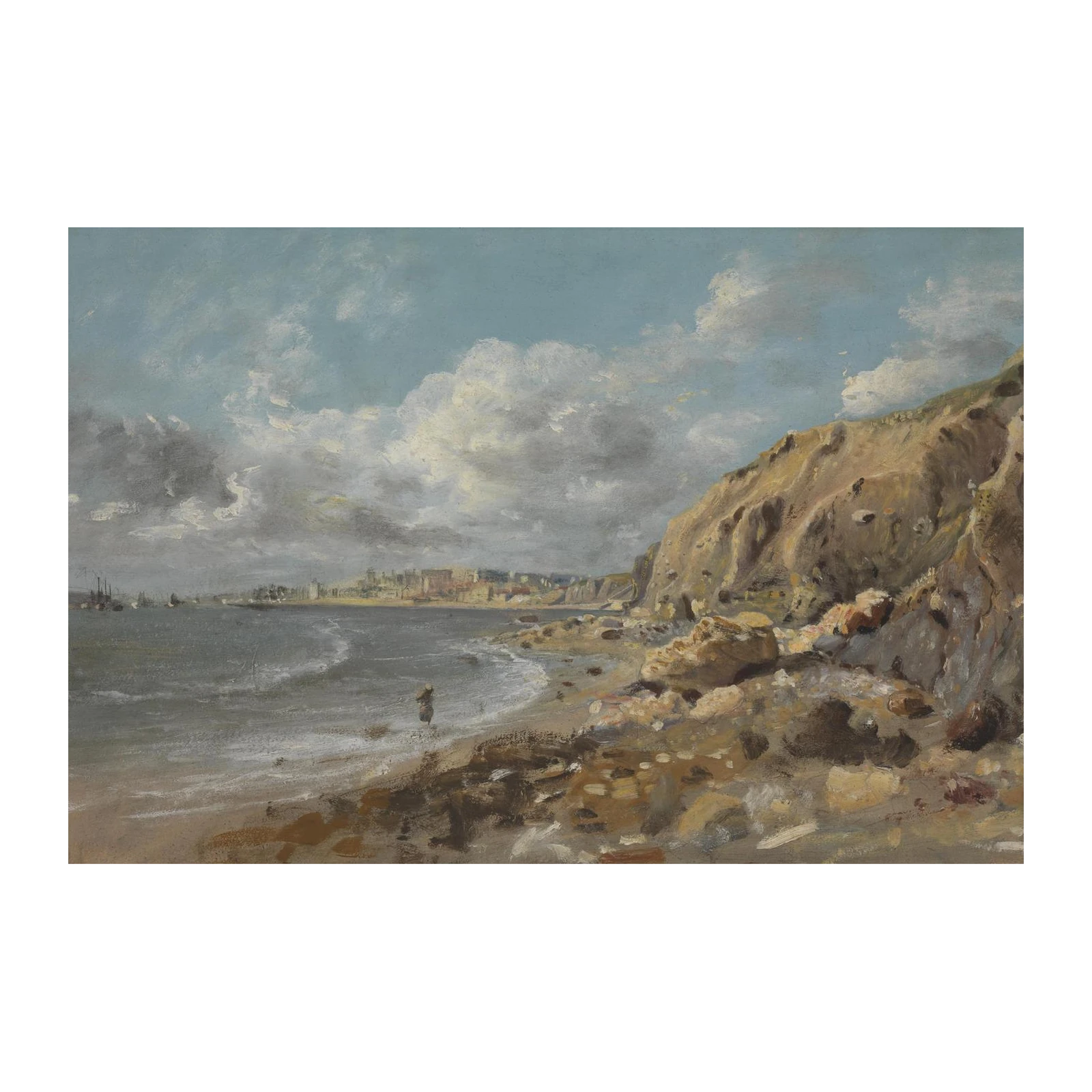 Seaside Cliff & Town Wall Art - Coastal Wall Art