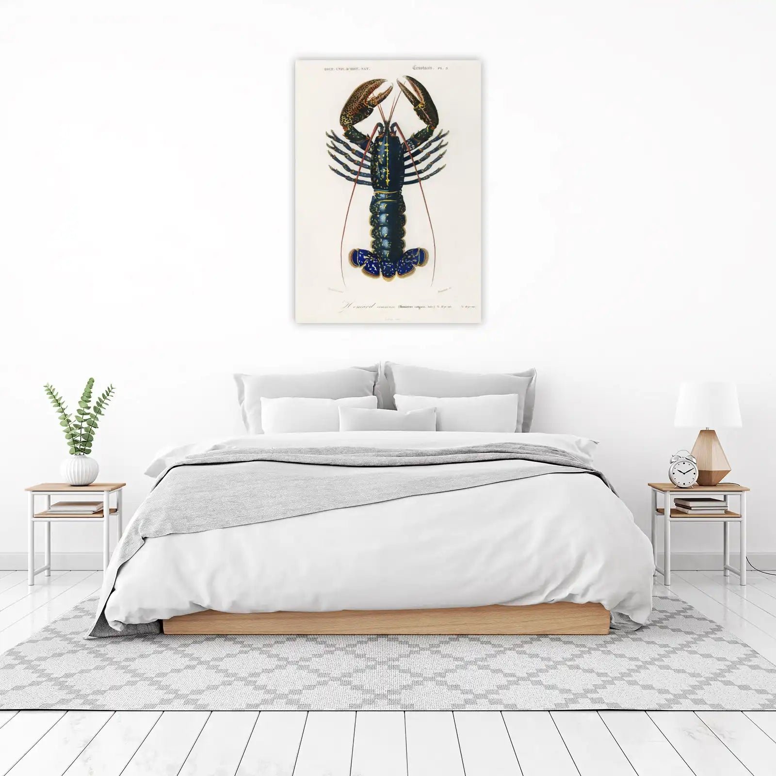 Vintage Blue Lobster Fine Art Wall Art