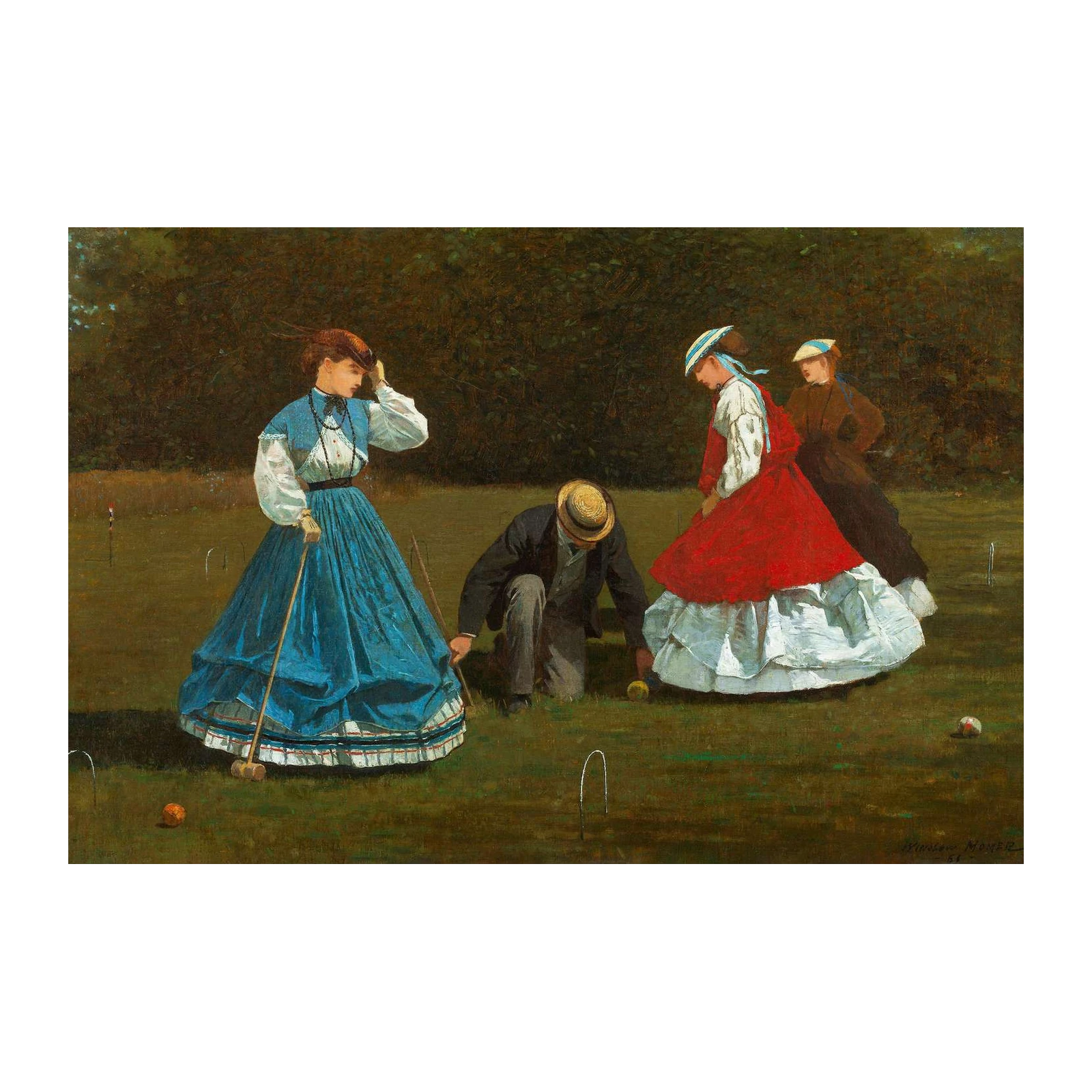Victorian Croquet Game Wall Art