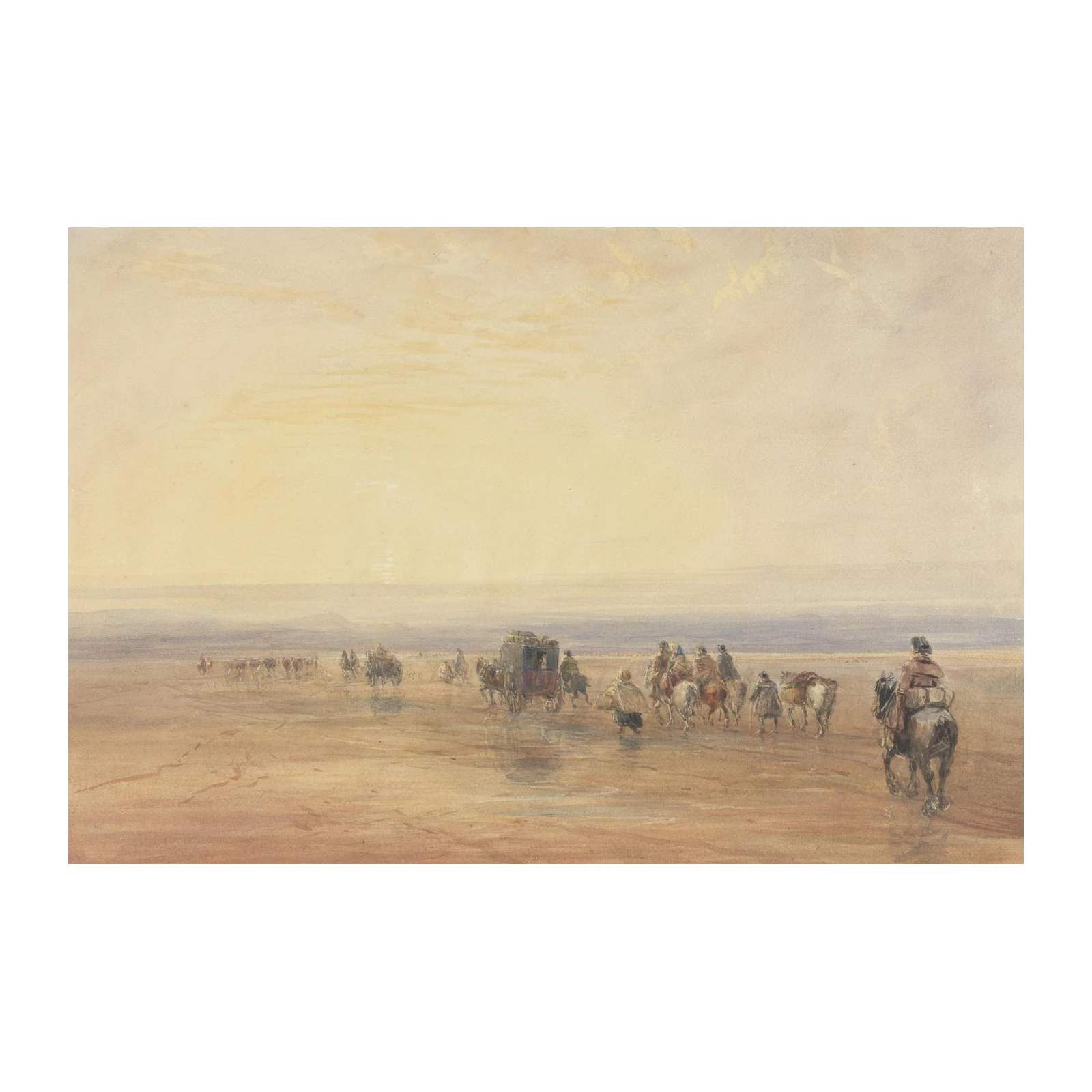 Serene Desert Journey Wall Art