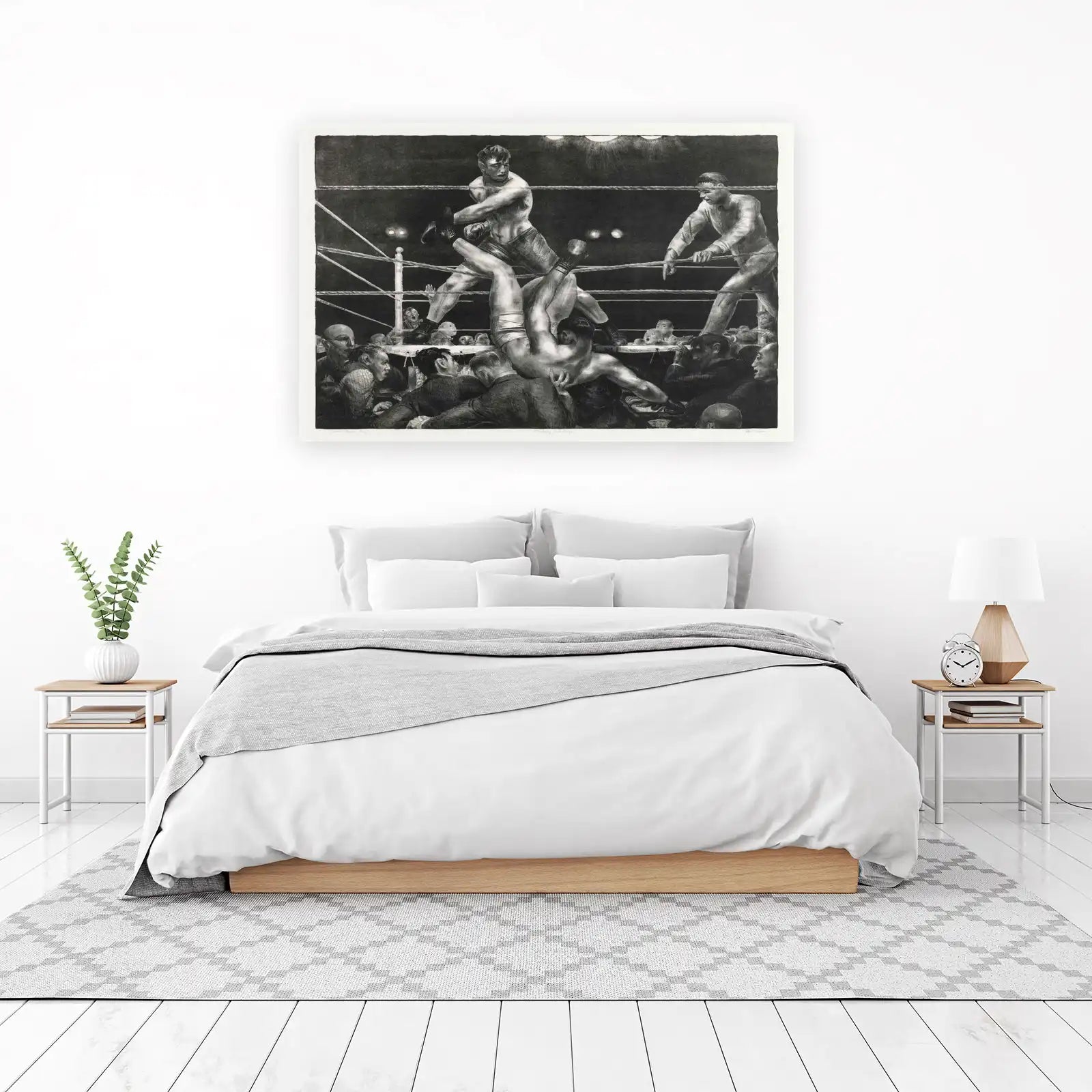 Intense Boxing Match Vintage Artwork Wall Art