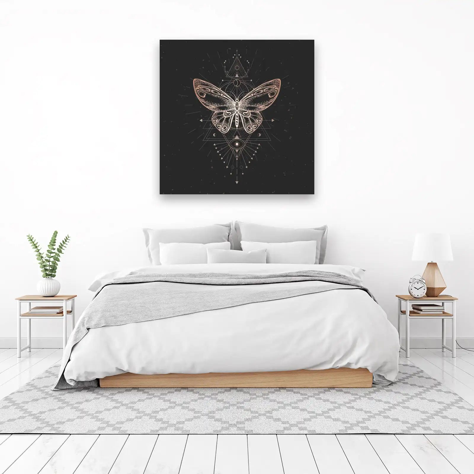Mystic Butterfly Geometric Sacred Geometry Wall Art