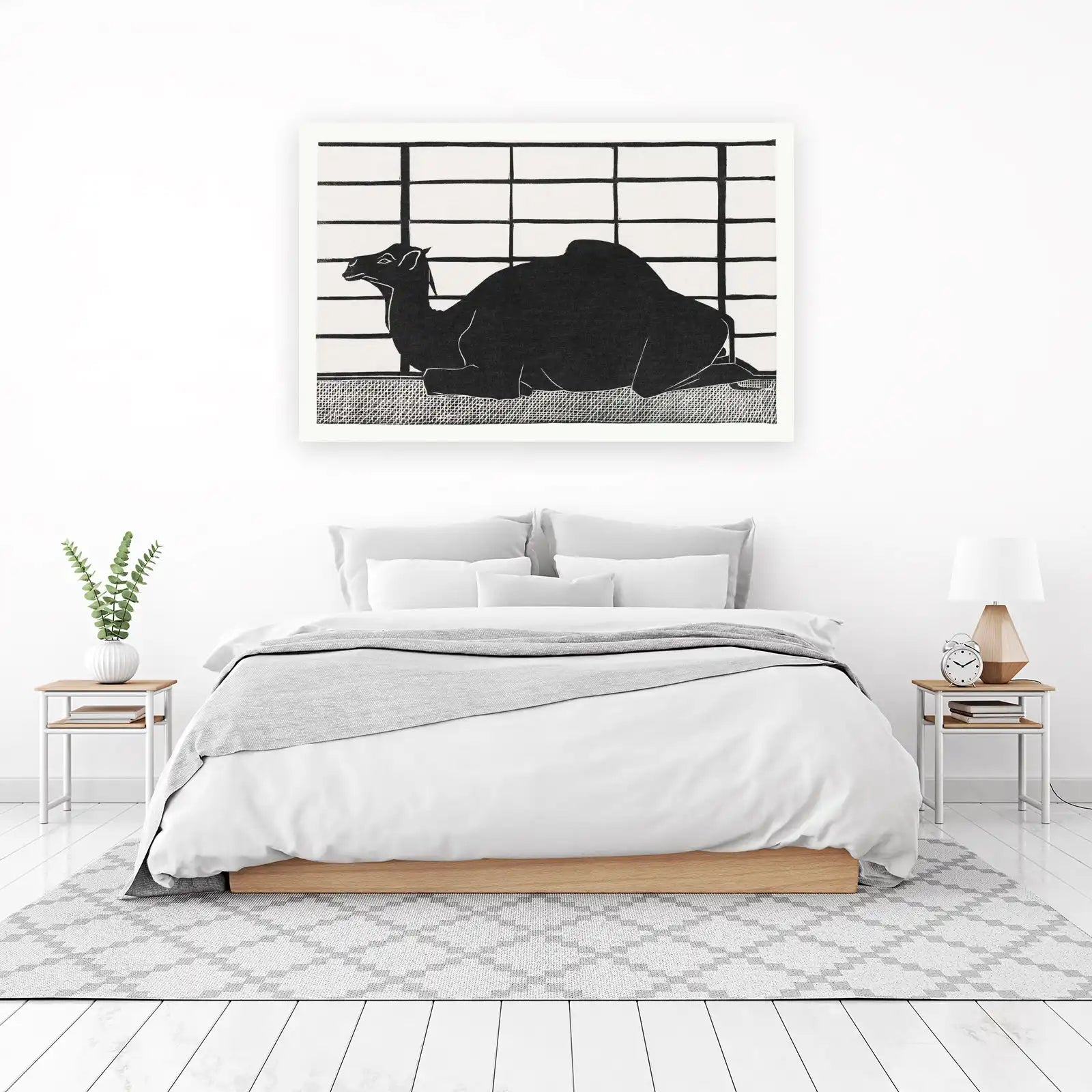 Modern Camel Silhouette Wall Art