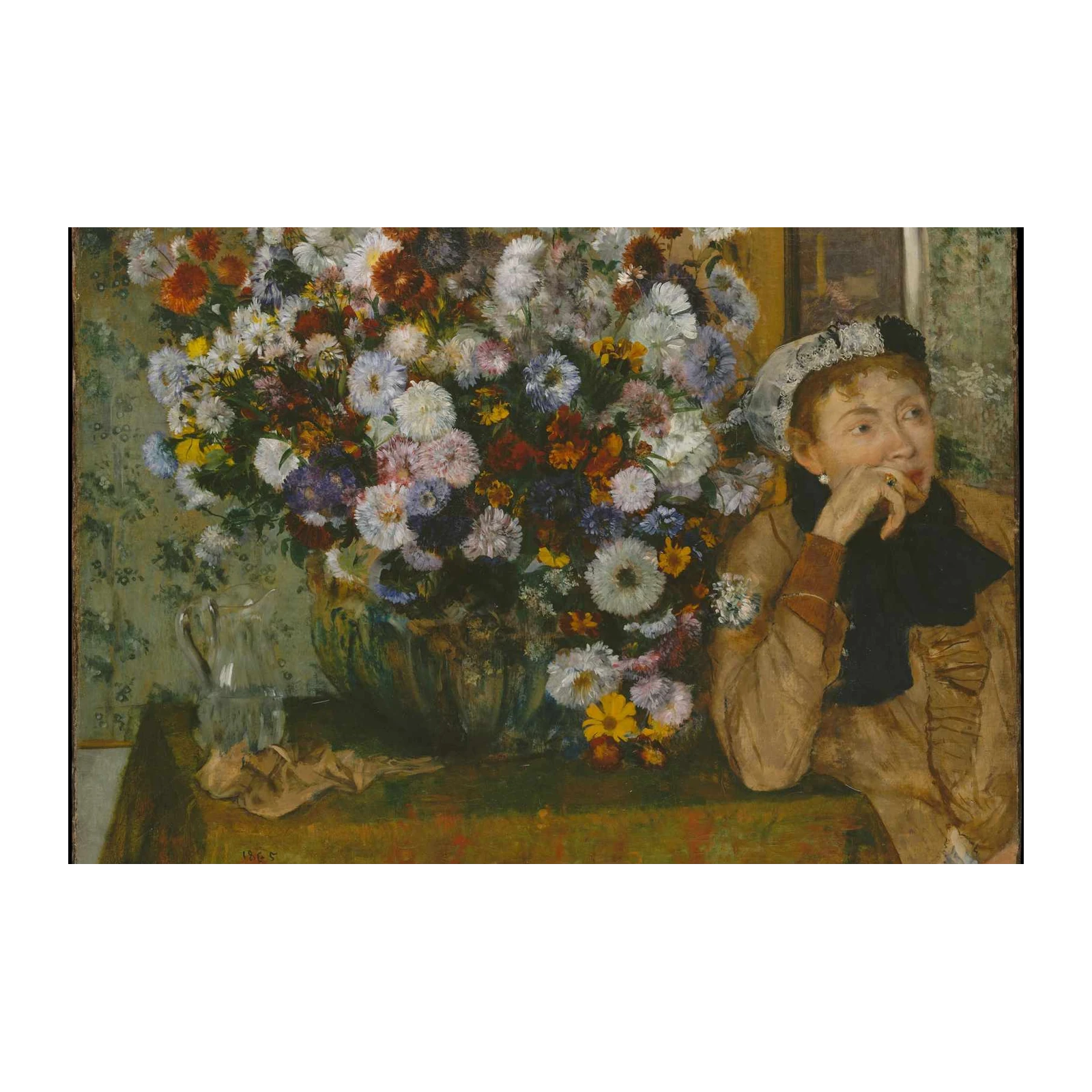 Vintage Floral Portrait Wall Art