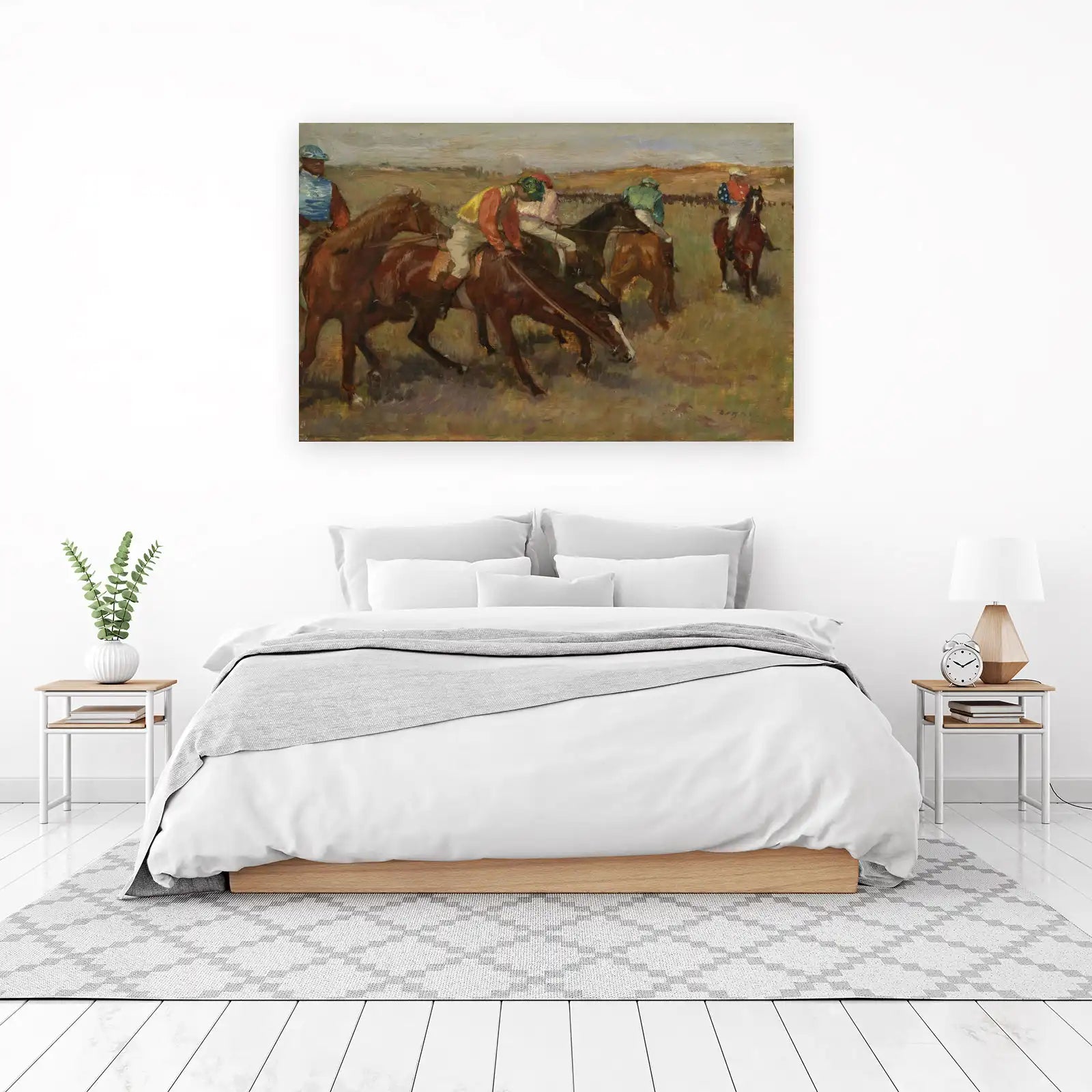 Dynamic Horse Racing Scene Wall Art
