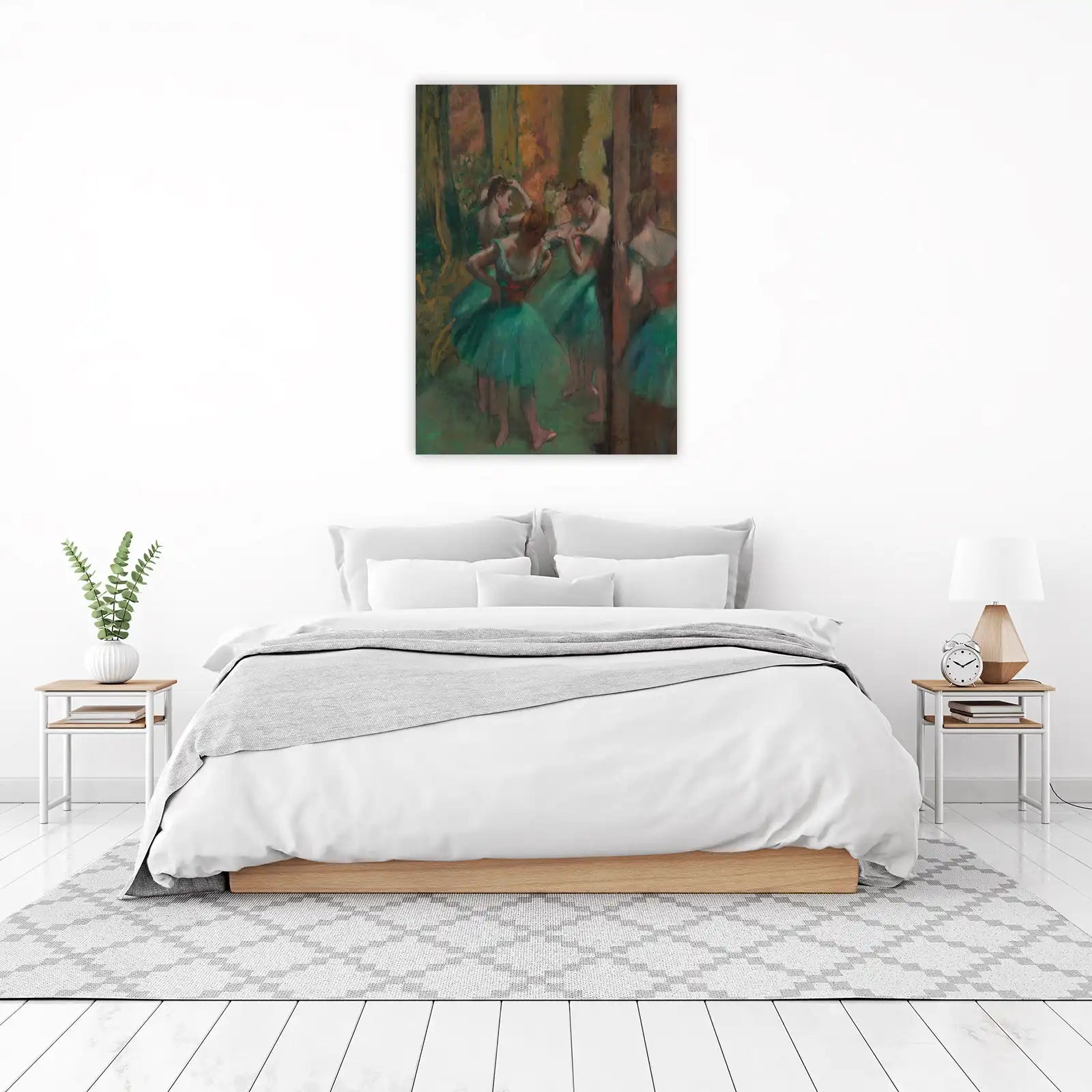Ballet Dancers Green Tulle Wall Art