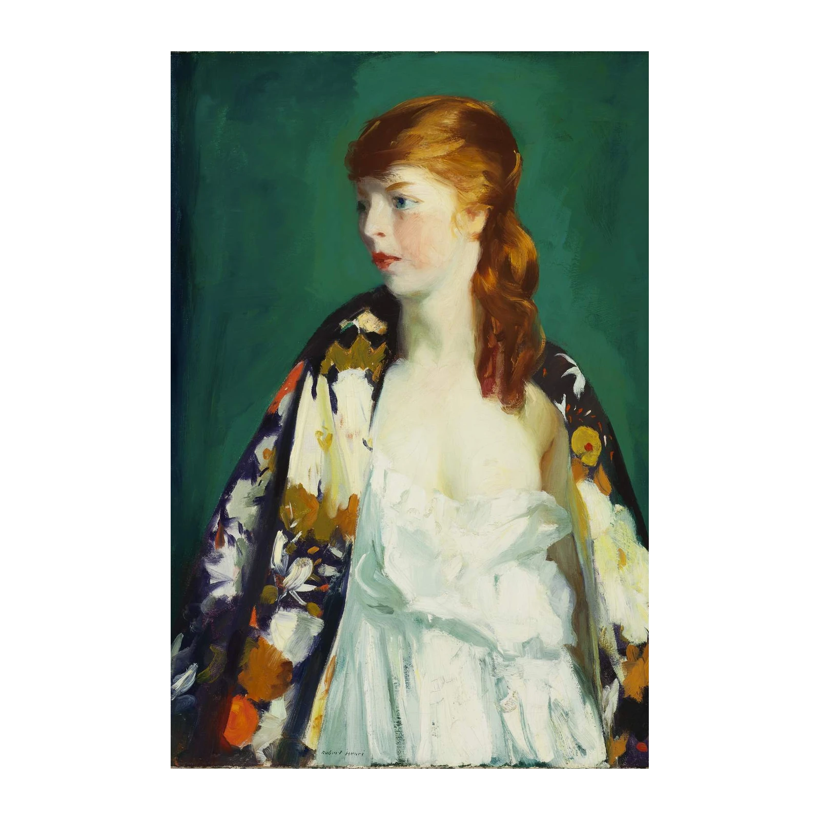 Elegant Redhead Portrait Wall Art | Classic Wall Art