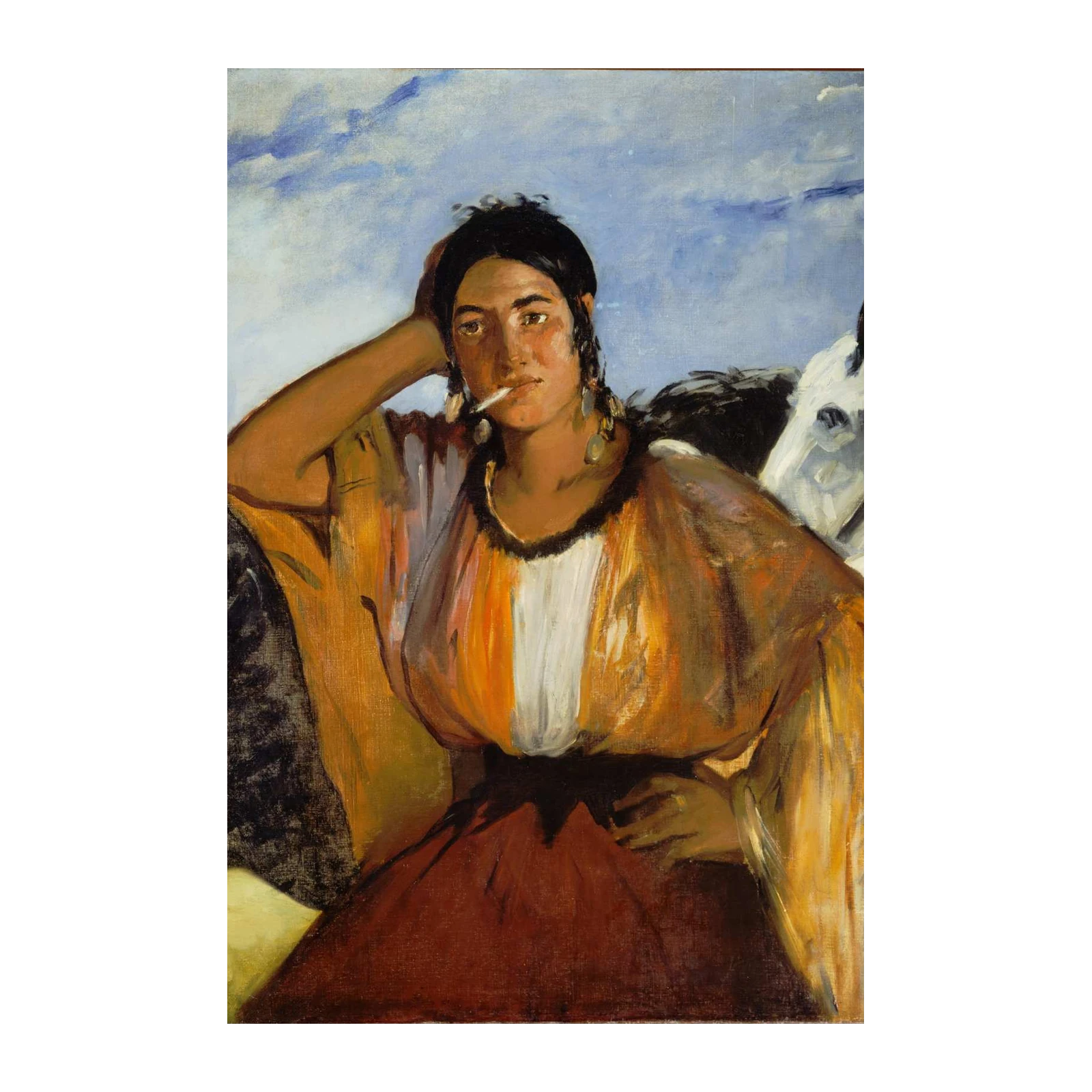 Enigmatic Woman & Horse Oil Painting Wall Art