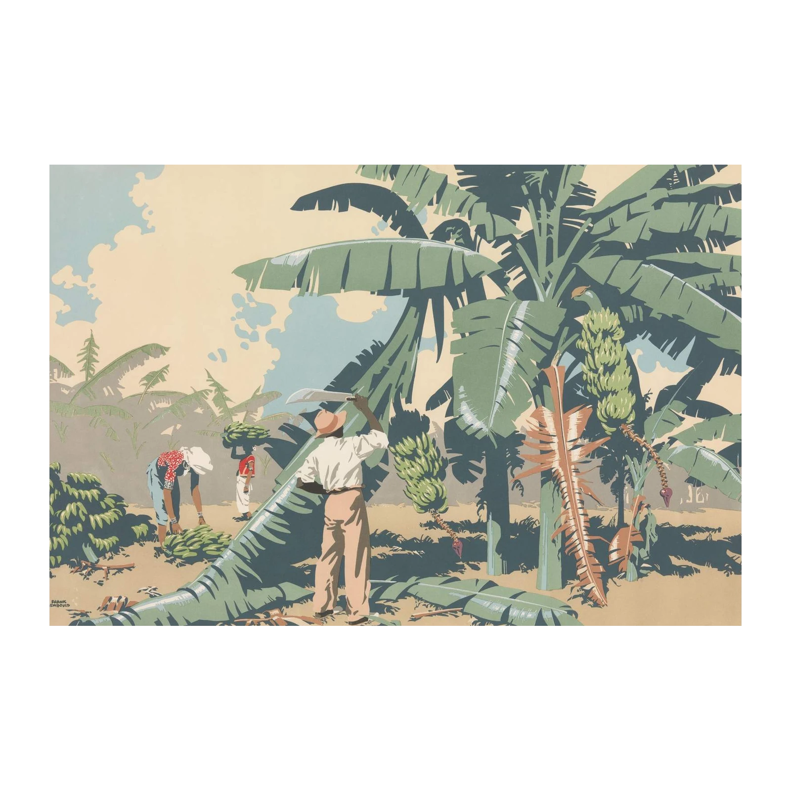 Tropical Banana Harvest Art Wall Art