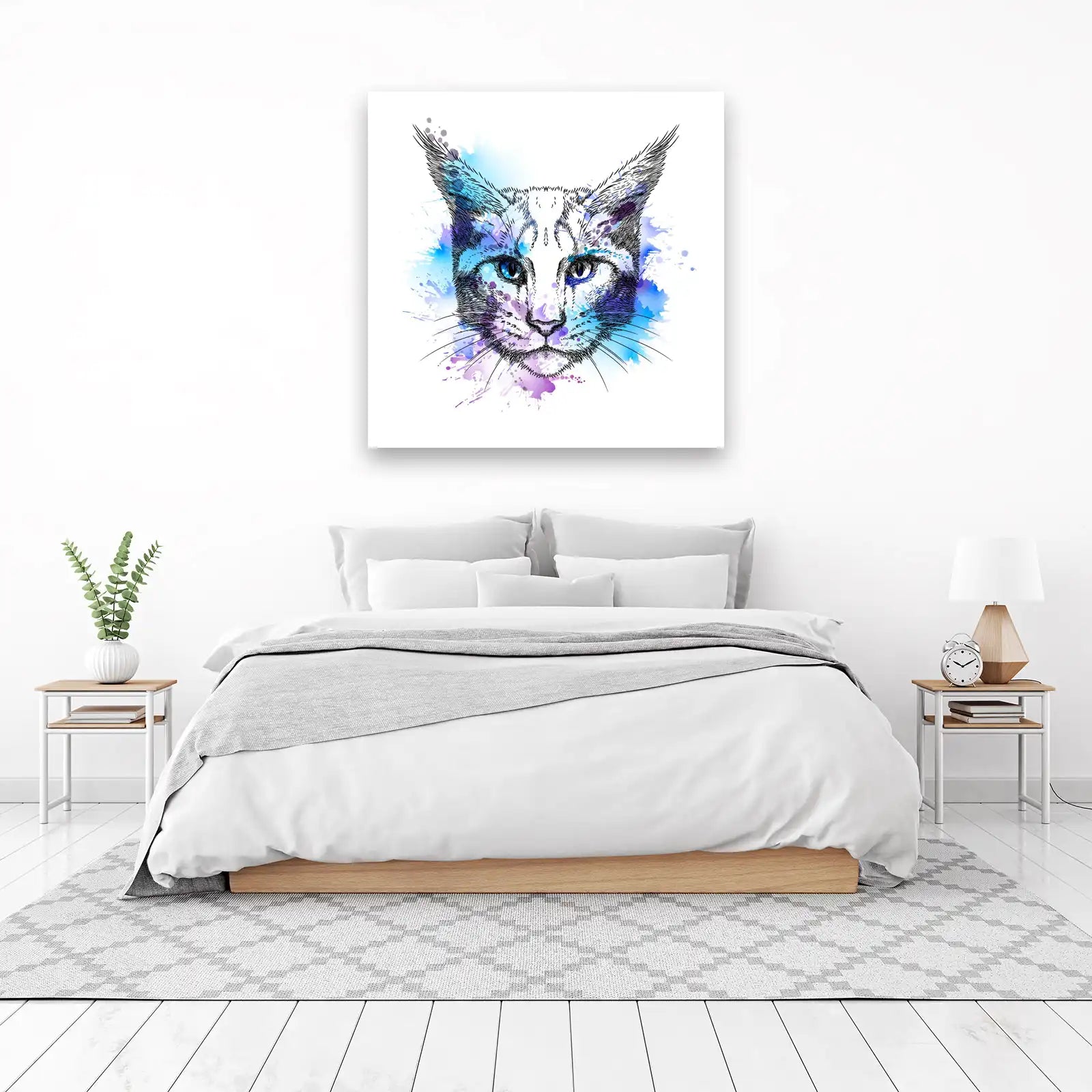 Mystic Lynx Watercolor Wall Art