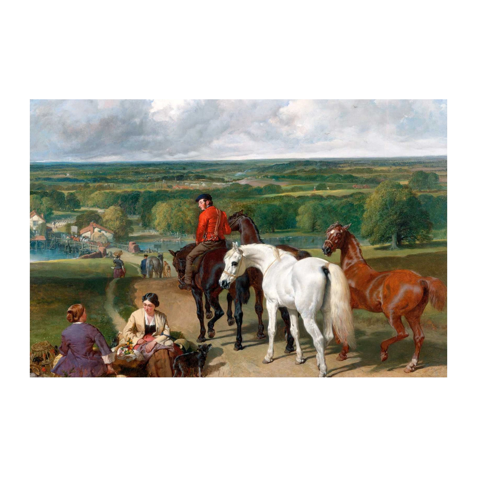 Horse Riding Landscape Scene Wall Art