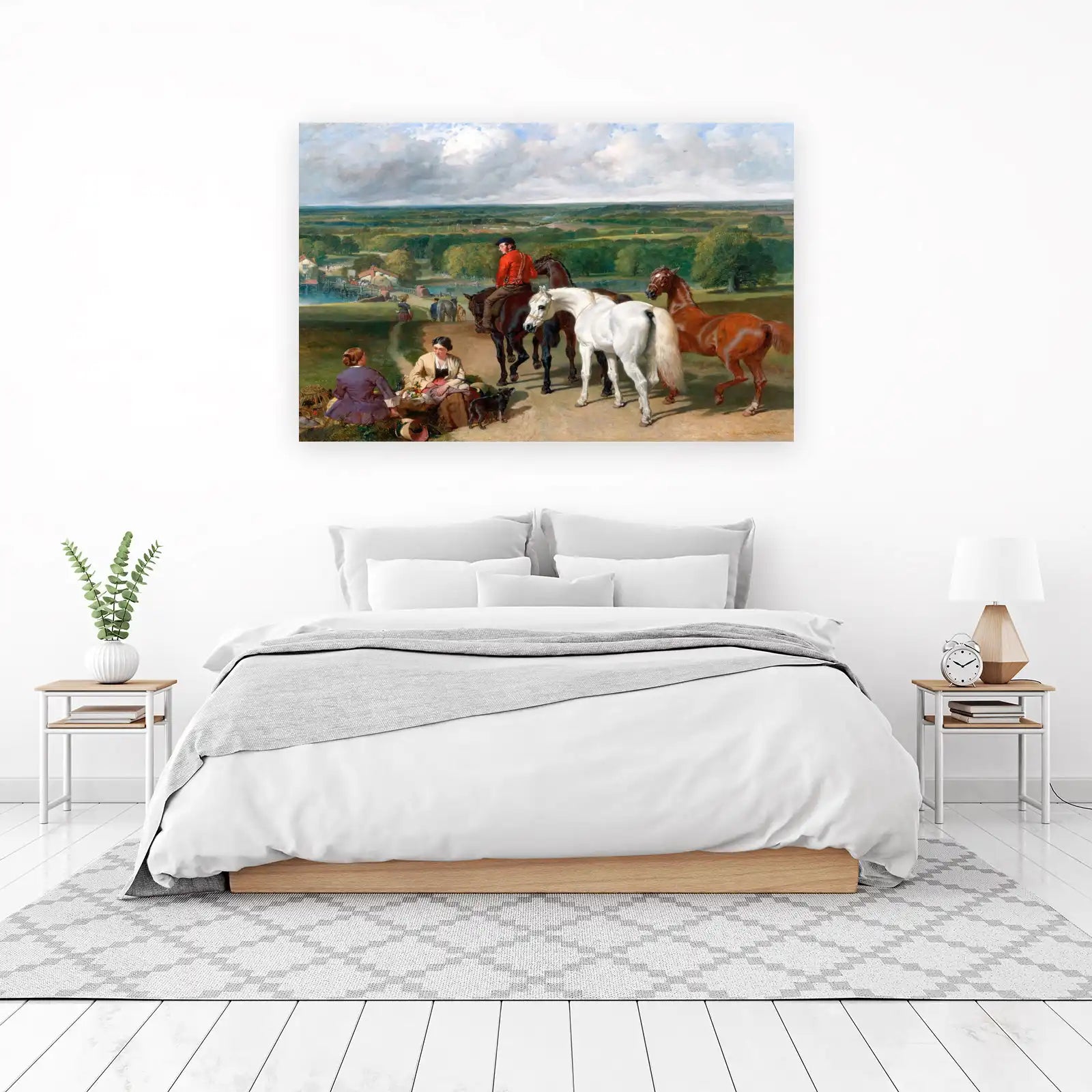 Horse Riding Landscape Scene Wall Art