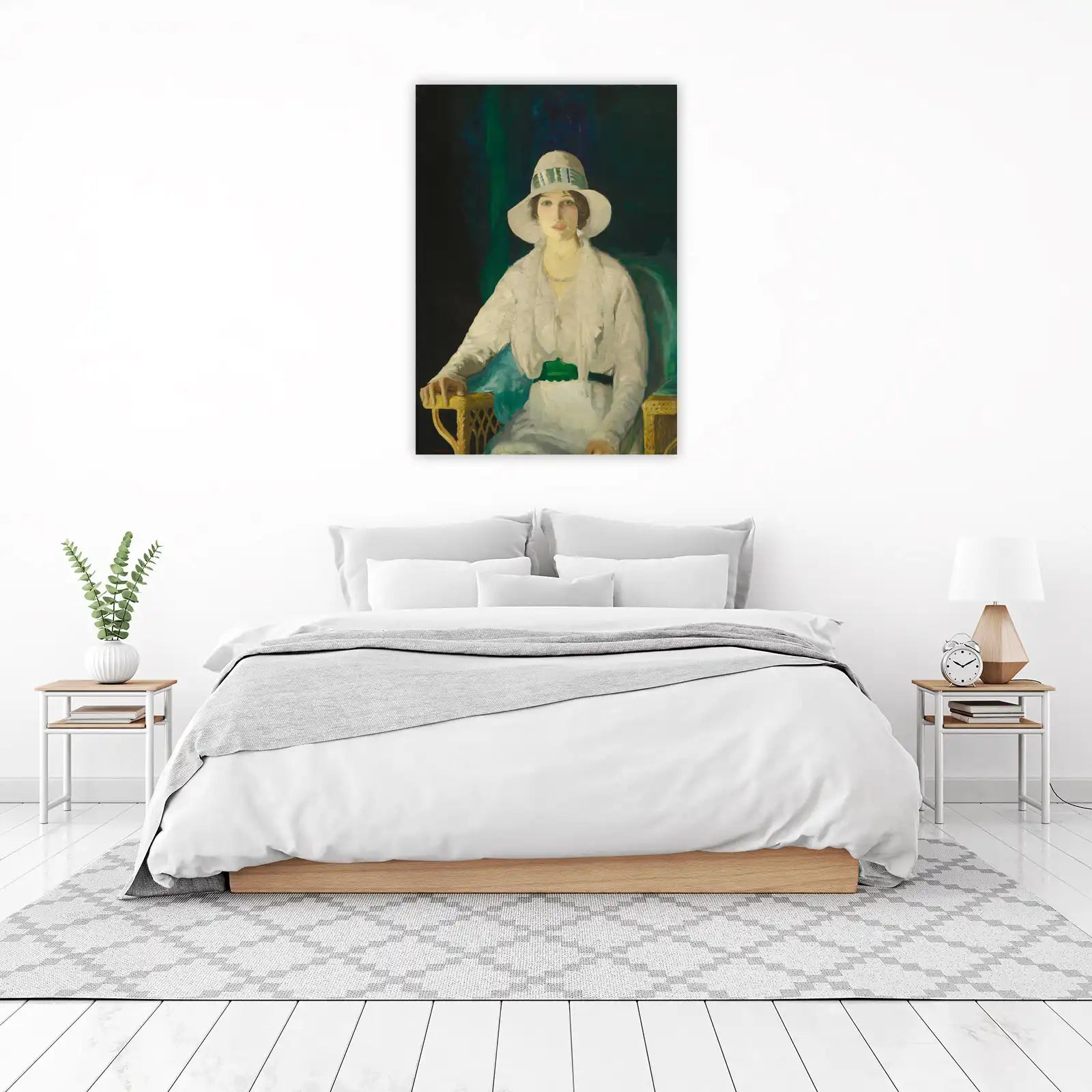 Elegant Woman Portrait Vintage Wall Art