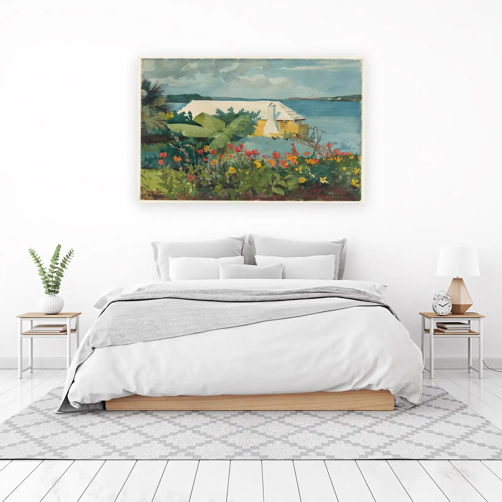 Tropical Serenity Waterfront House Wall Art