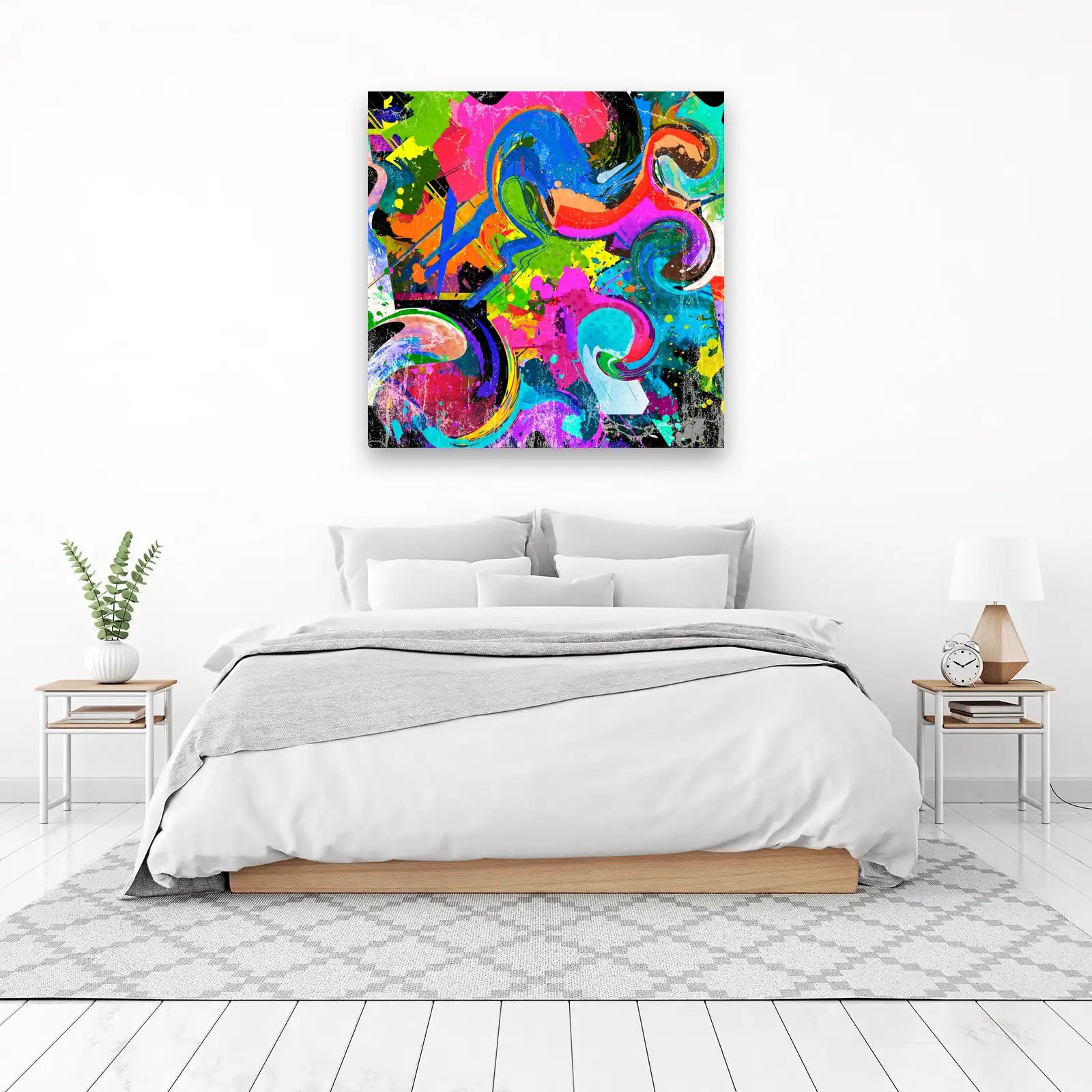 Vibrant Abstract Splash Wall Art