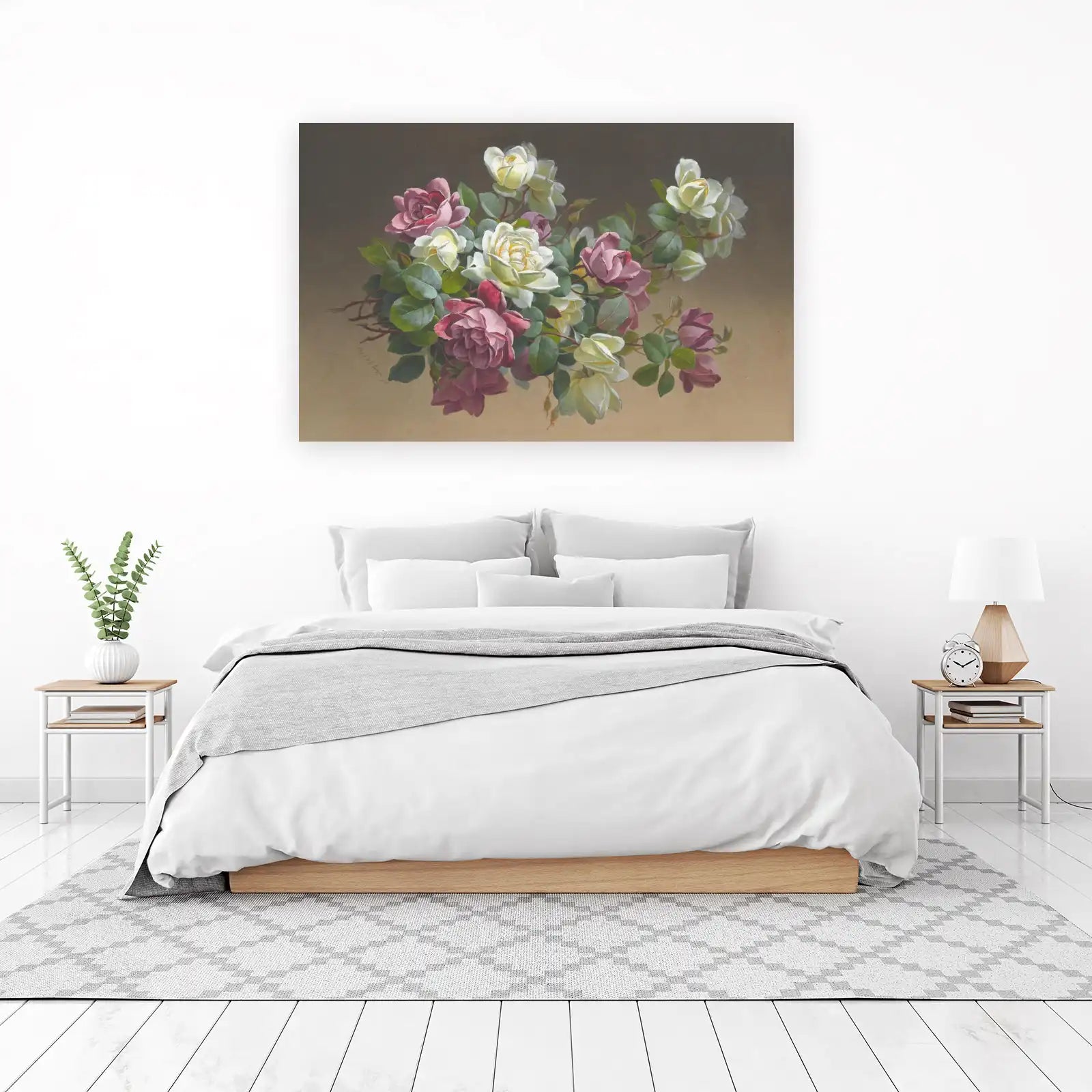 Vintage Rose Bouquet Wall Art