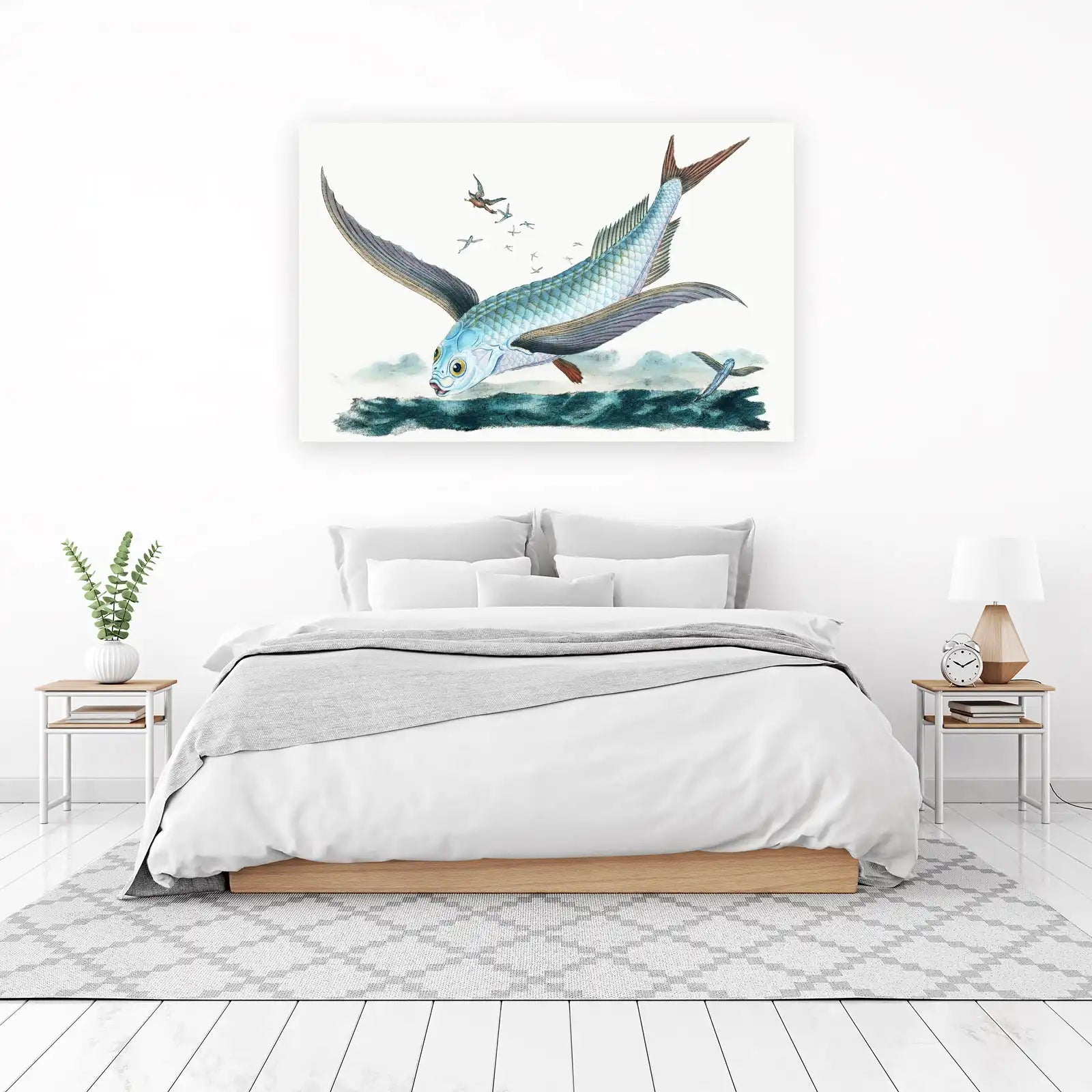 Enchanting Flying Fish & Birds Wall Art