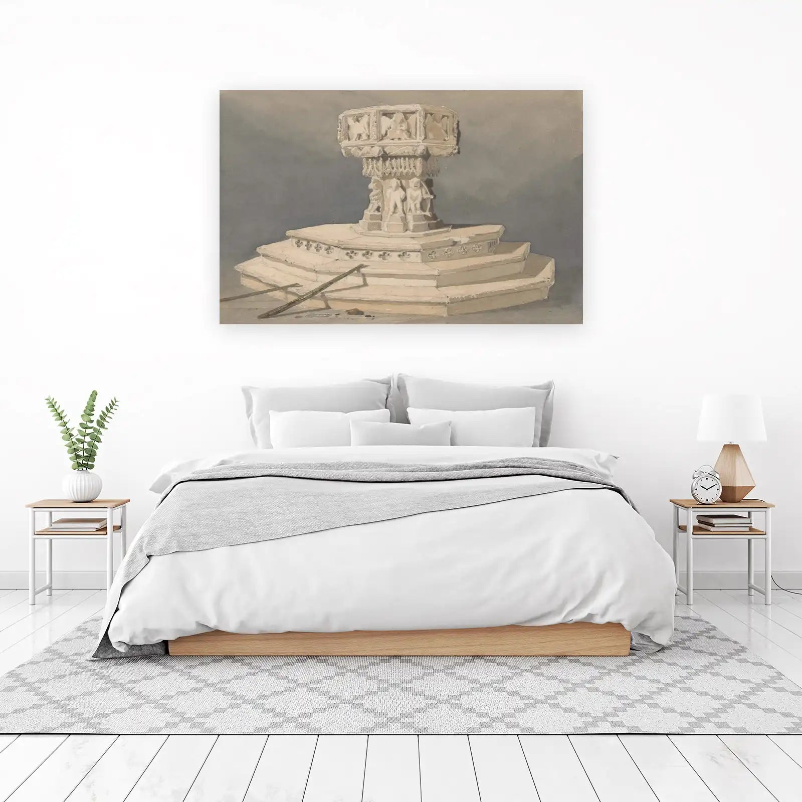 Gothic Font Art Vintage Sketch Wall Art