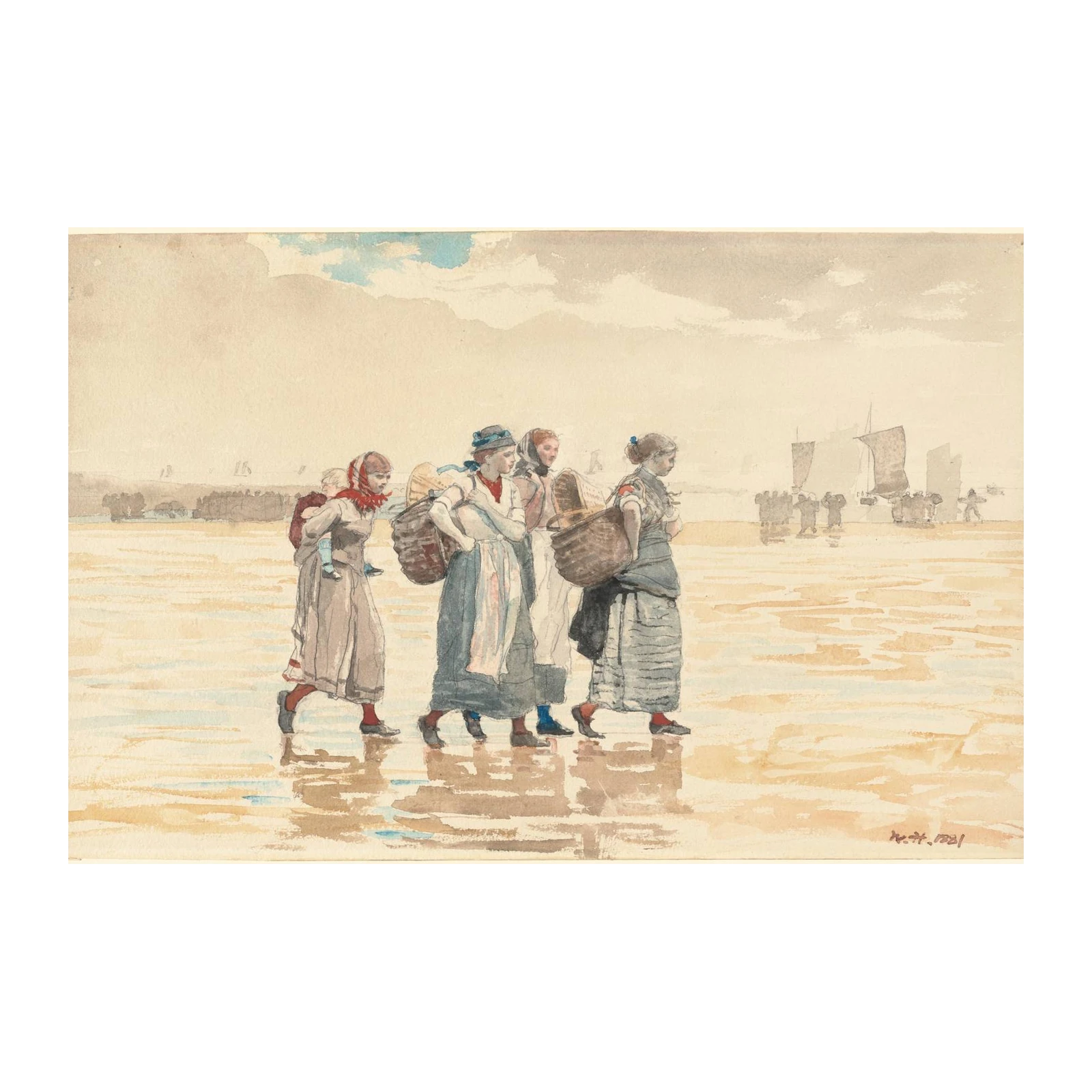 Victorian Seaside Women Wall Art