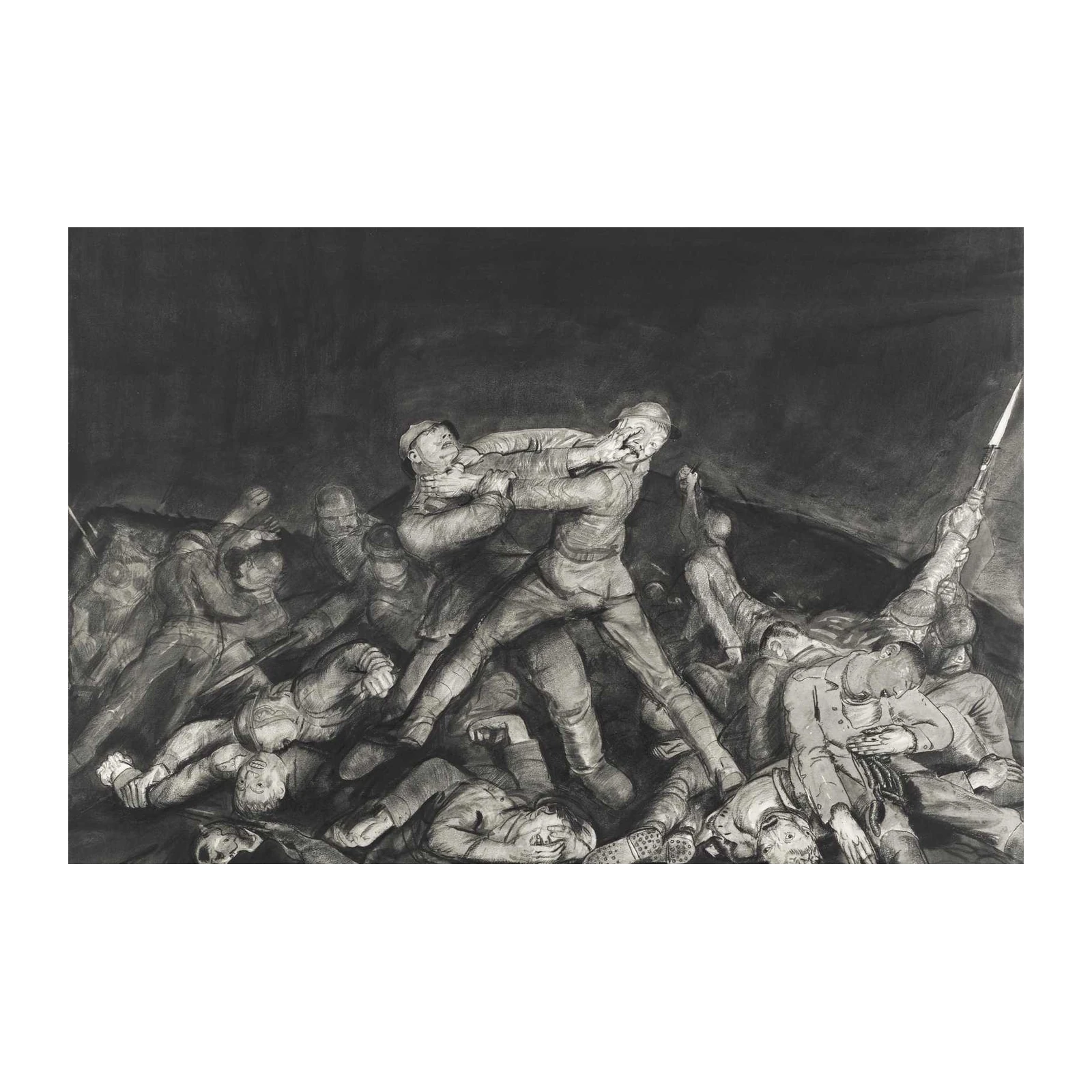 Intense Trench Warfare Struggle Wall Art