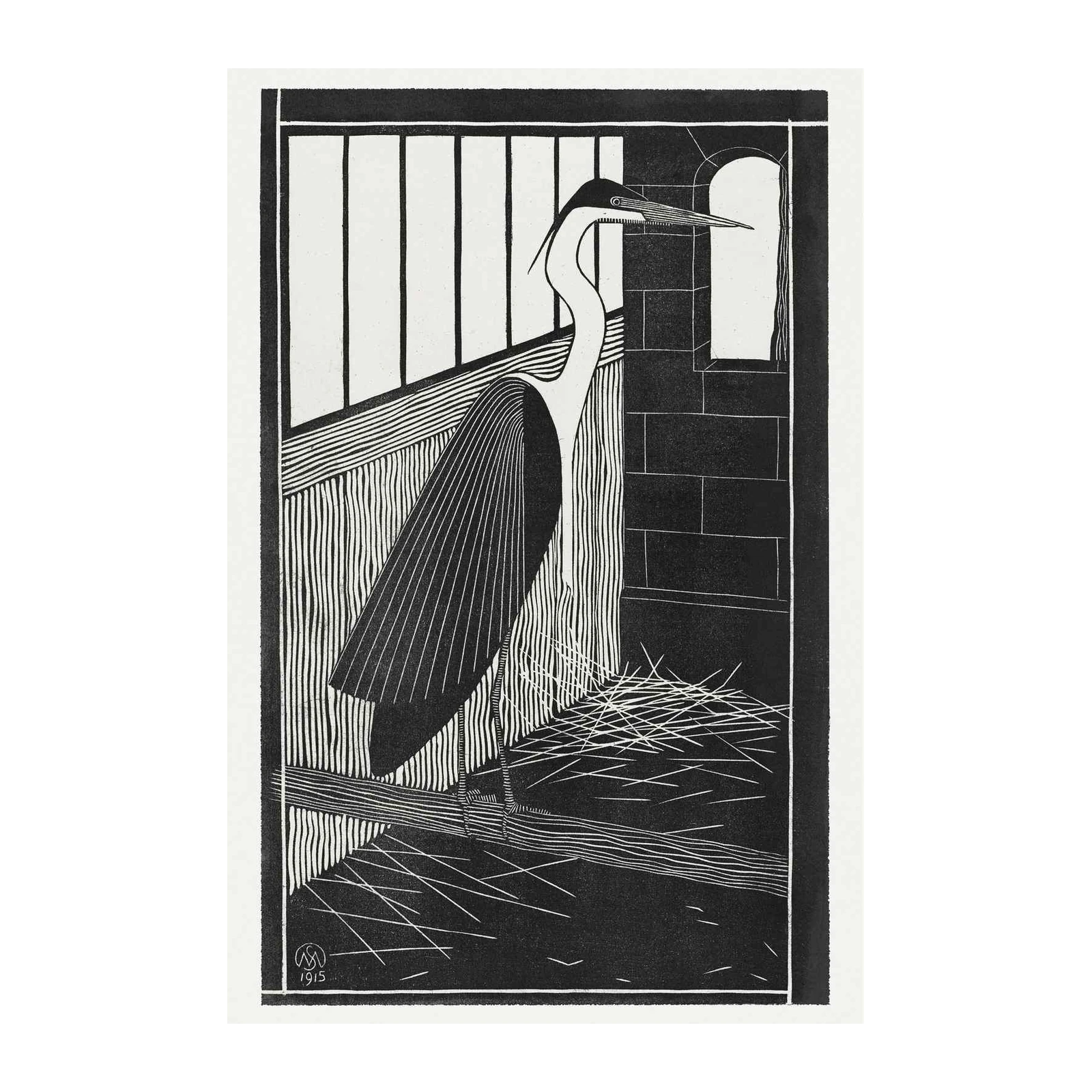 Art Deco Heron Wall Art for Modern Homes