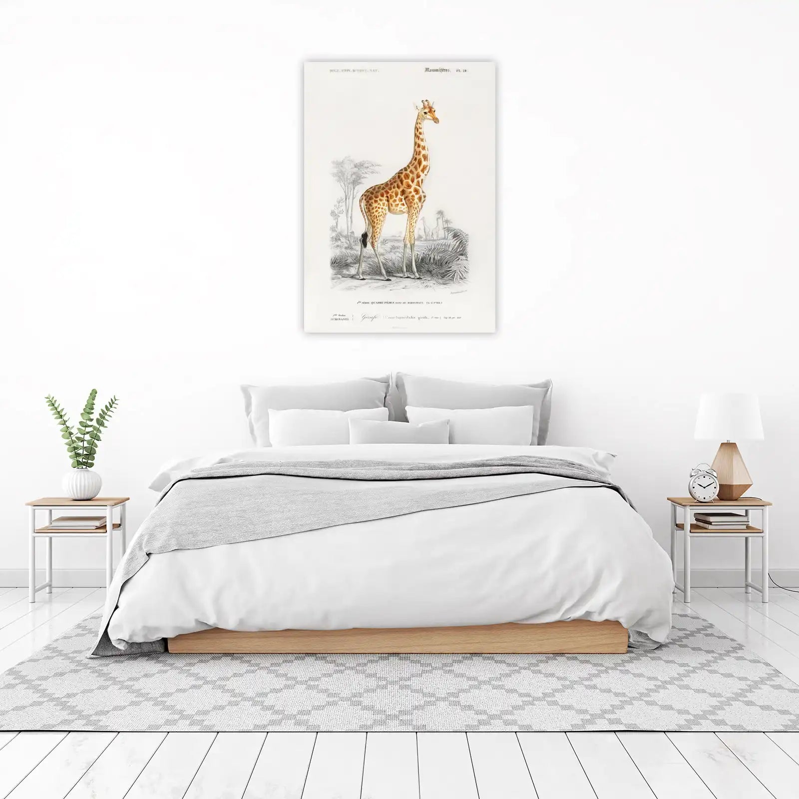 Vintage Giraffe Safari Wall Art