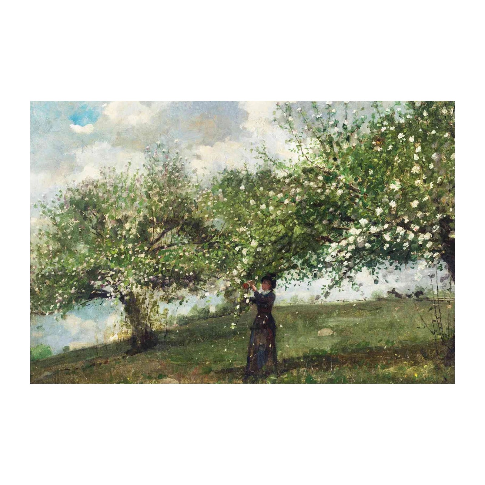 Spring Blossom Serenity Woman Wall Art