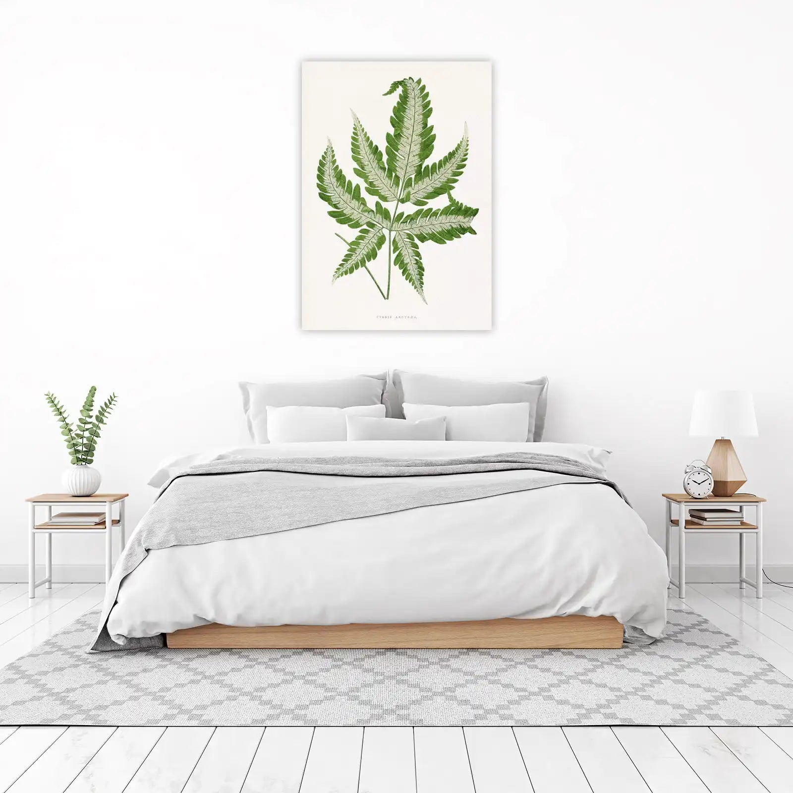 Vintage Silver Lace Fern Botanical Wall Art