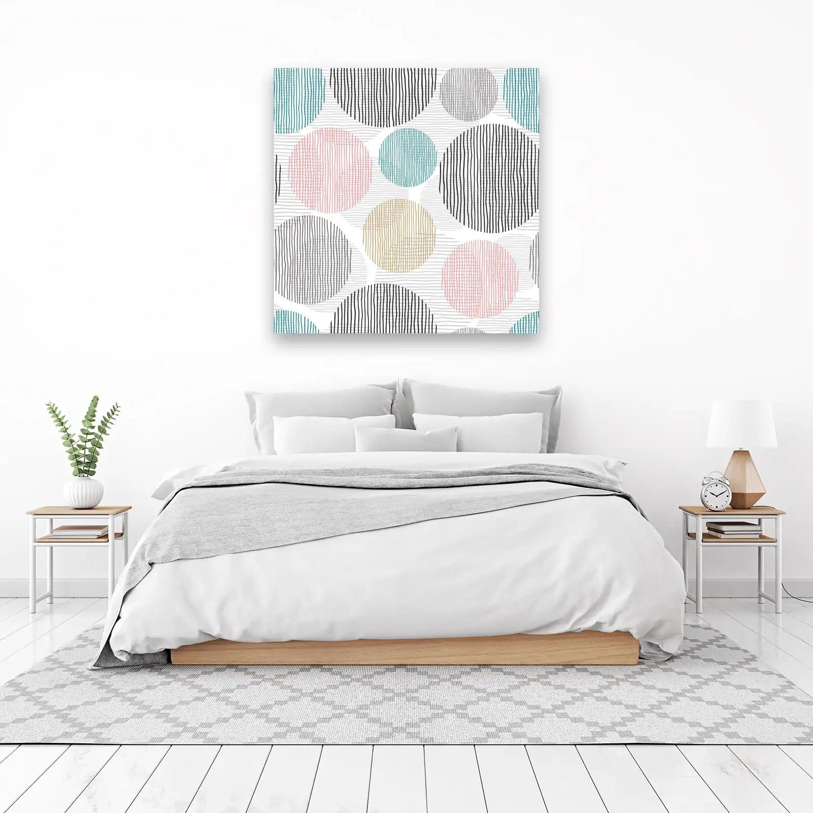Abstract Circles Boho Art Wall Art
