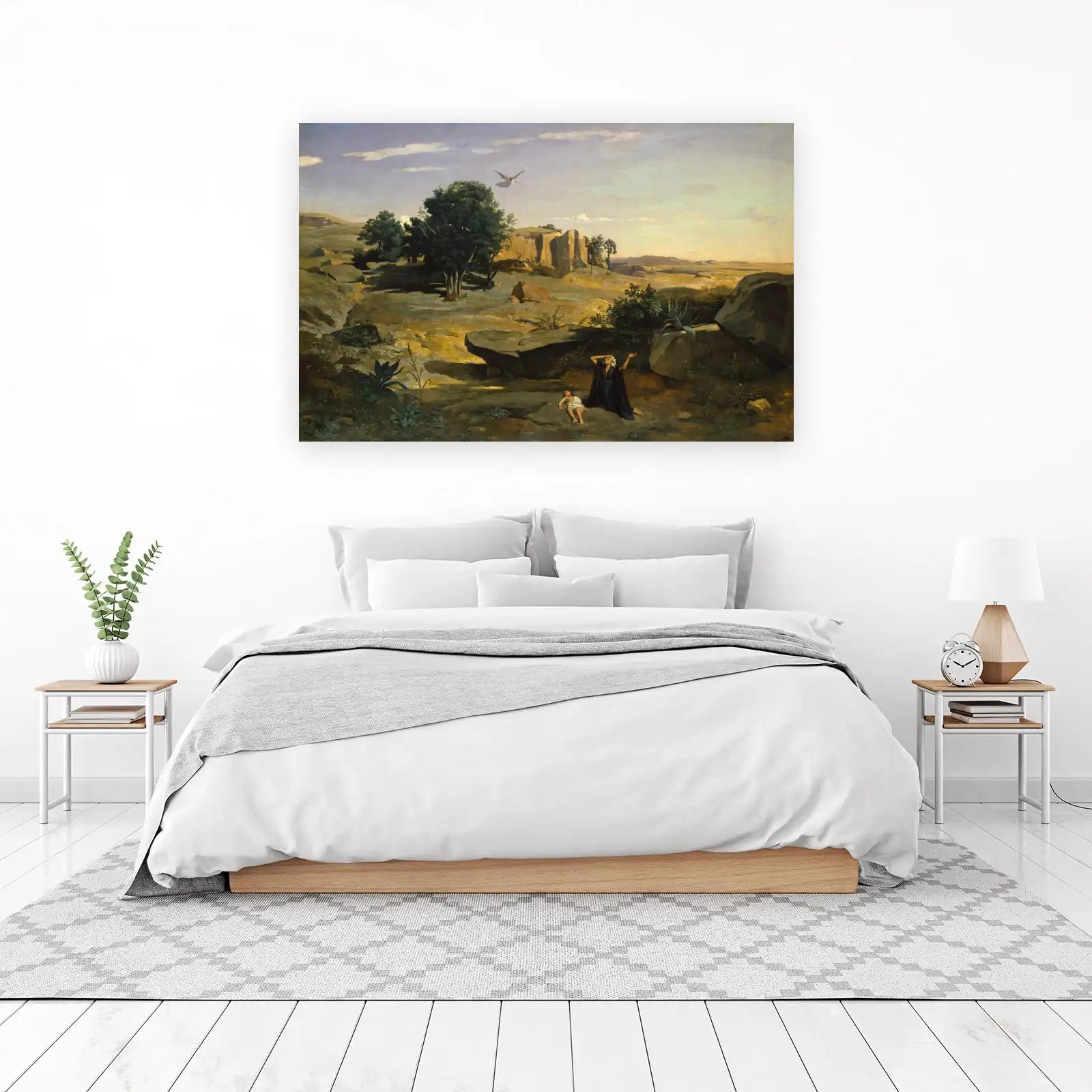 Hagar and Ishmael in the Wilderness Wall Art