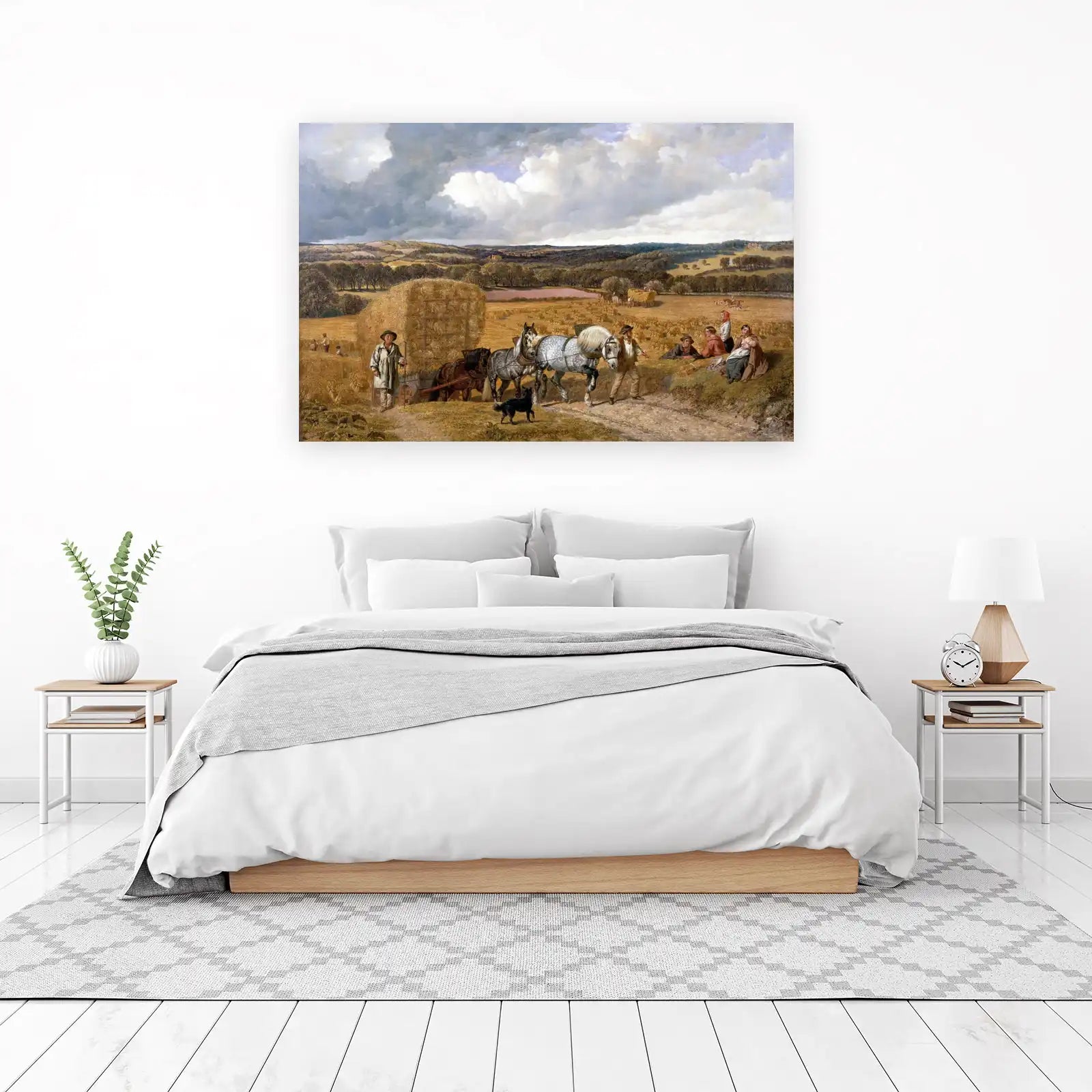 Golden Harvest Scene Countryside Wall Art