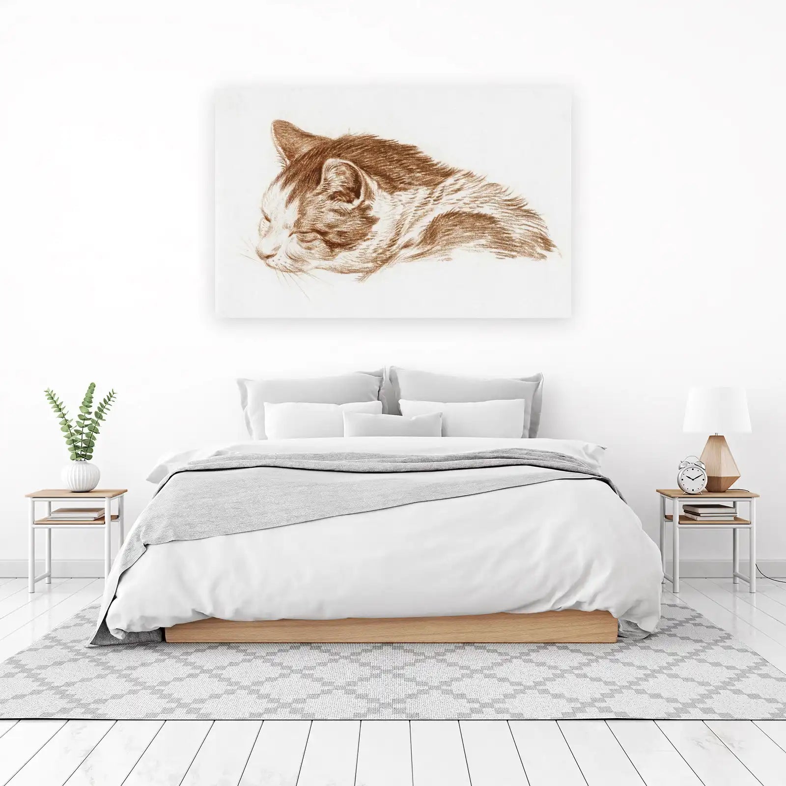 Serene Tabby Cat Portrait Wall Art