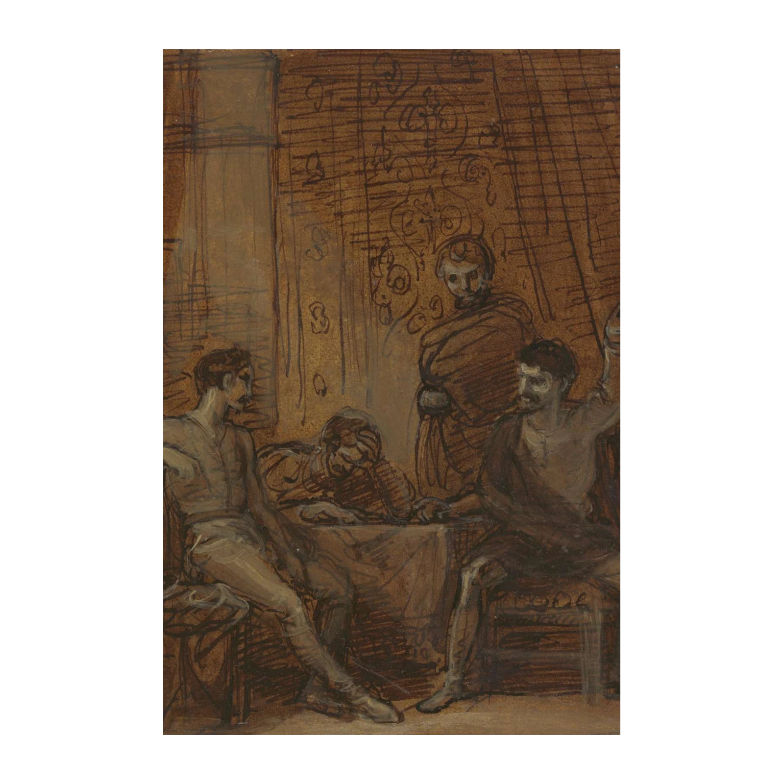 Dramatic Scene Sketch Wall Art