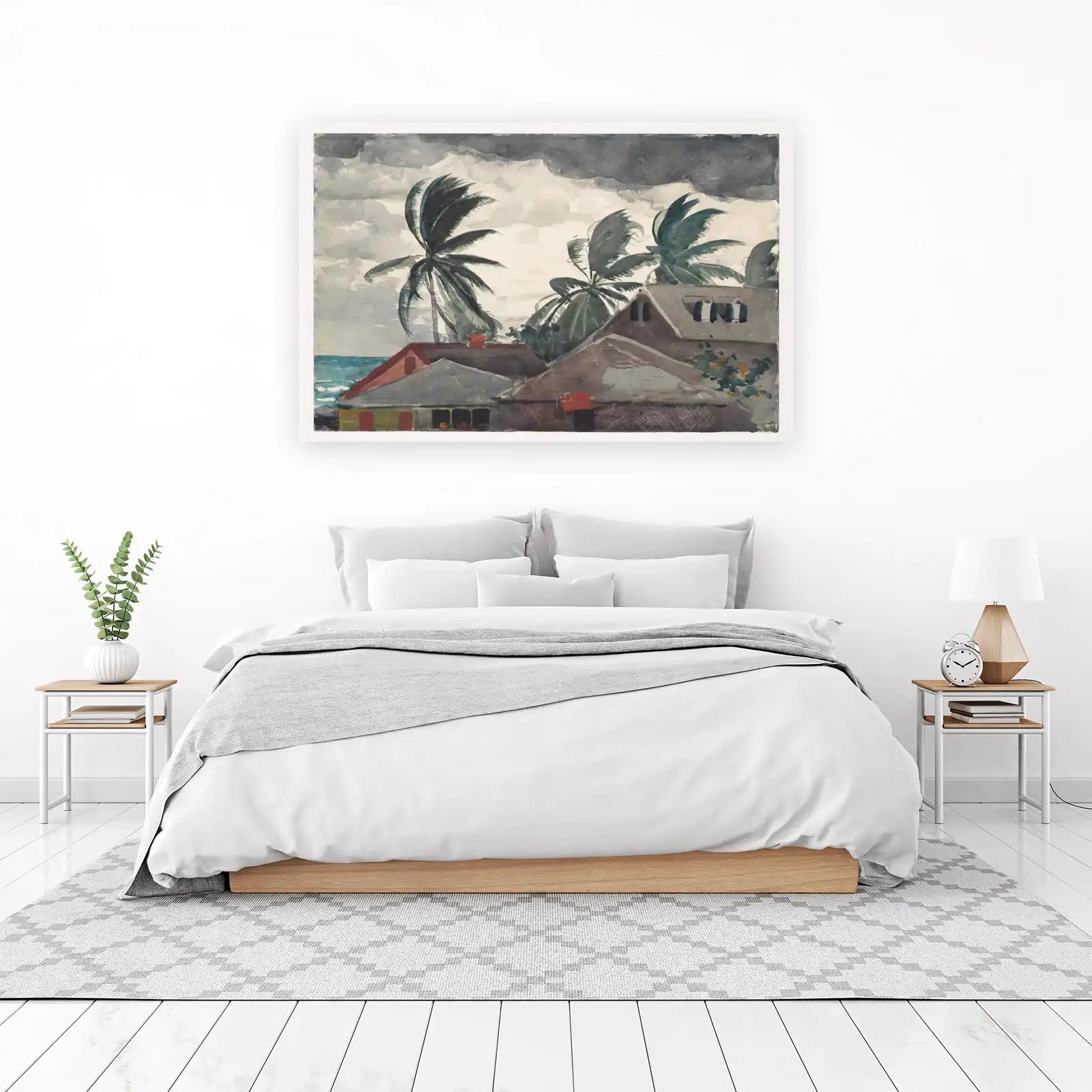 Tropical Storm Palm Trees Wall Art