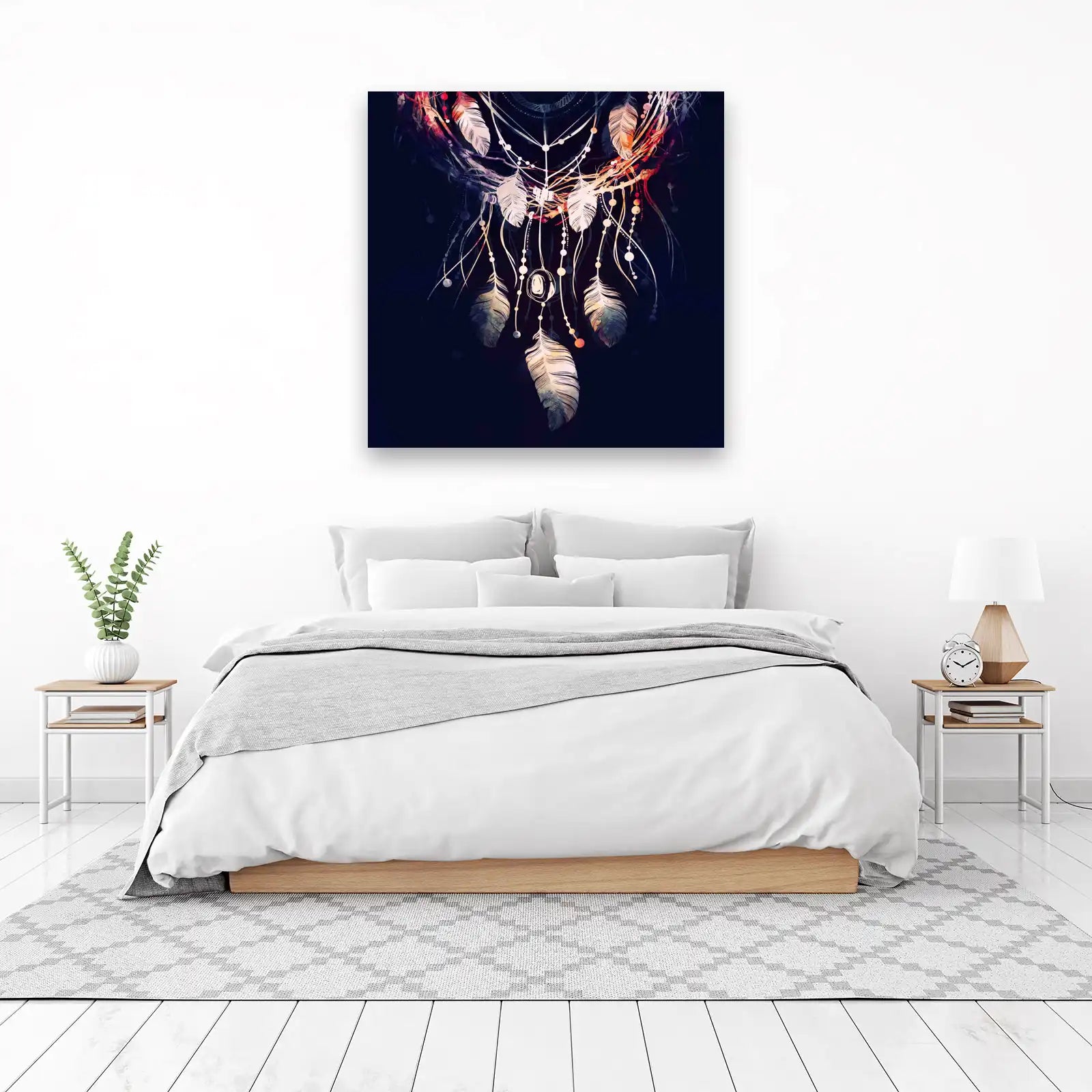 Bohemian Dreamcatcher Feather Wall Art Wall Art