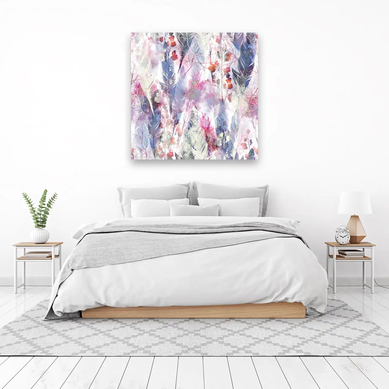 Ethereal Feather Garden Wall Art