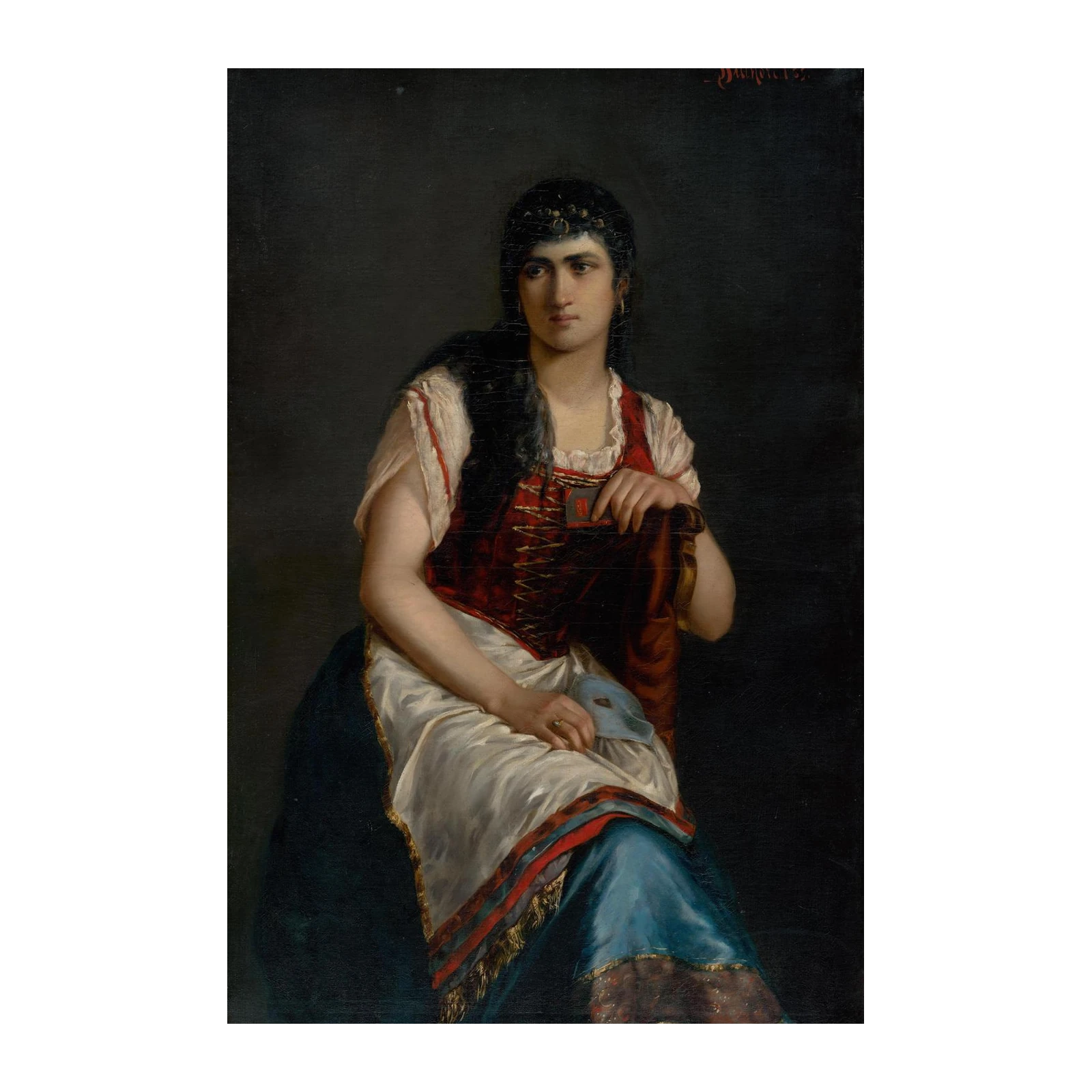 Mysterious Woman Portrait Wall Art