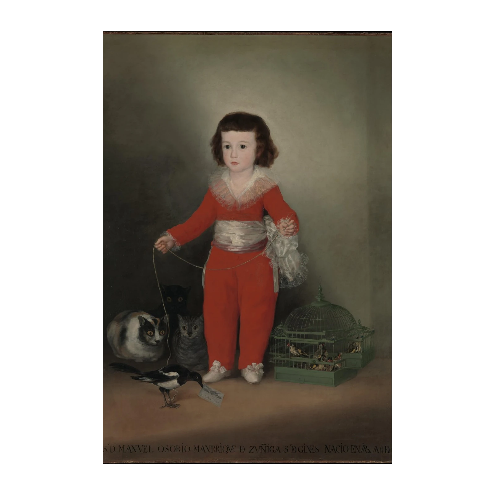 Goya's Boy in Red with Cats Wall Art