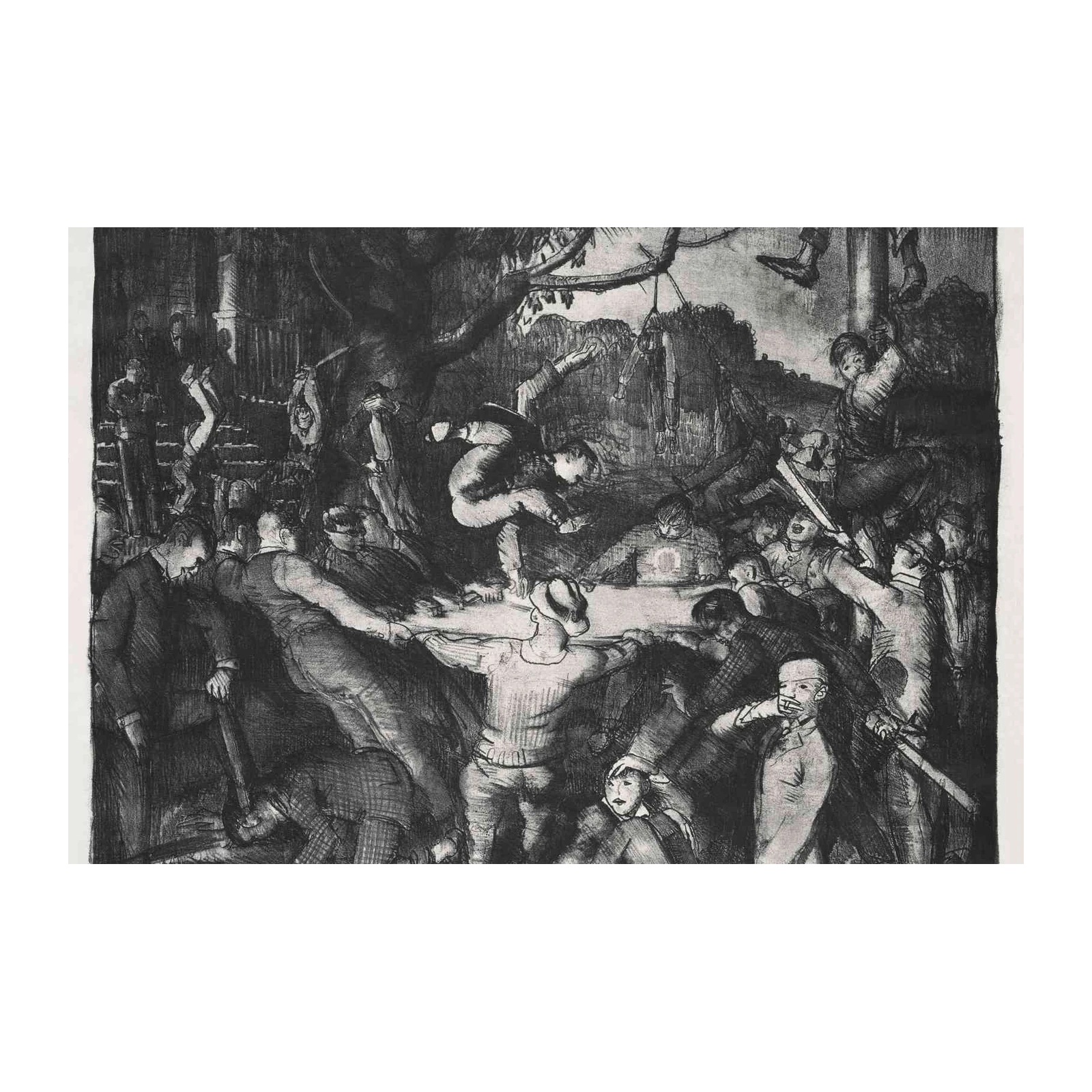 Dramatic Crowd Scene Wall Art