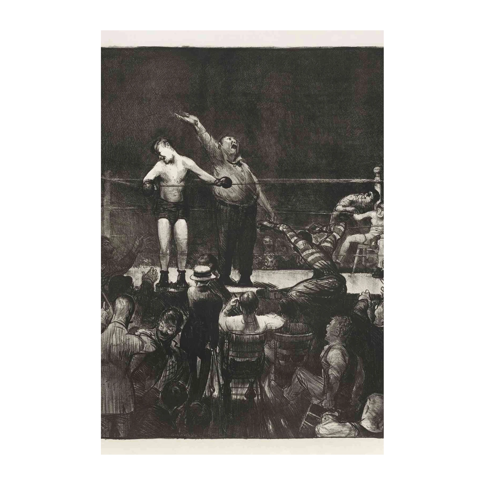 Boxing Match Drama Wall Art