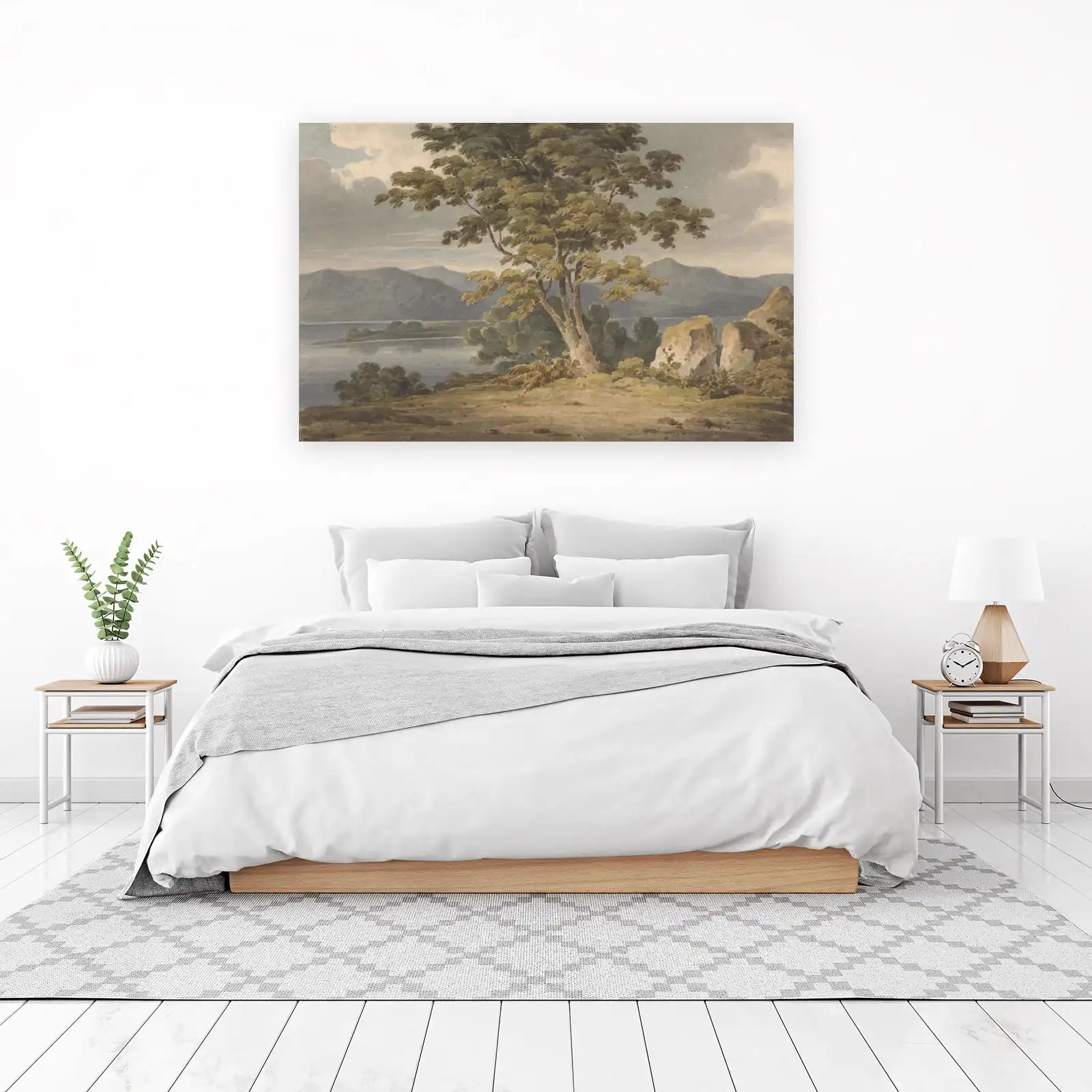 Tranquil Landscape Tree & Lake Wall Art