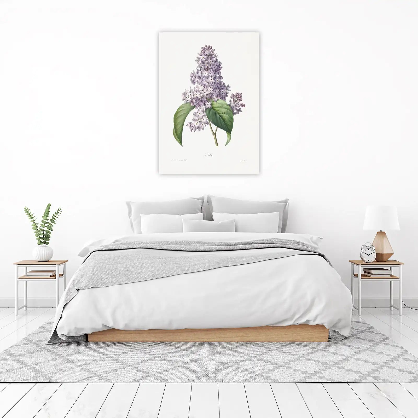 Vintage Botanical Lilac Floral Wall Art