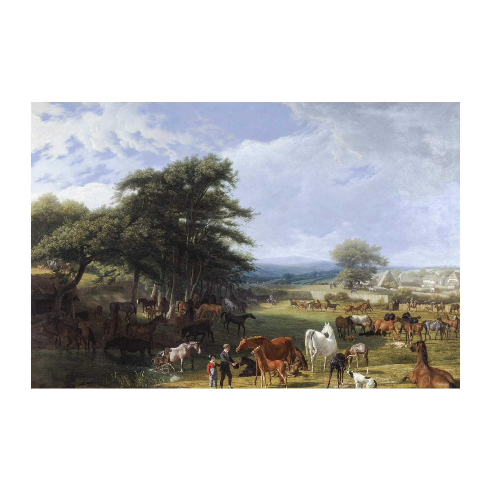 Majestic Horse Meadow Landscape Wall Art
