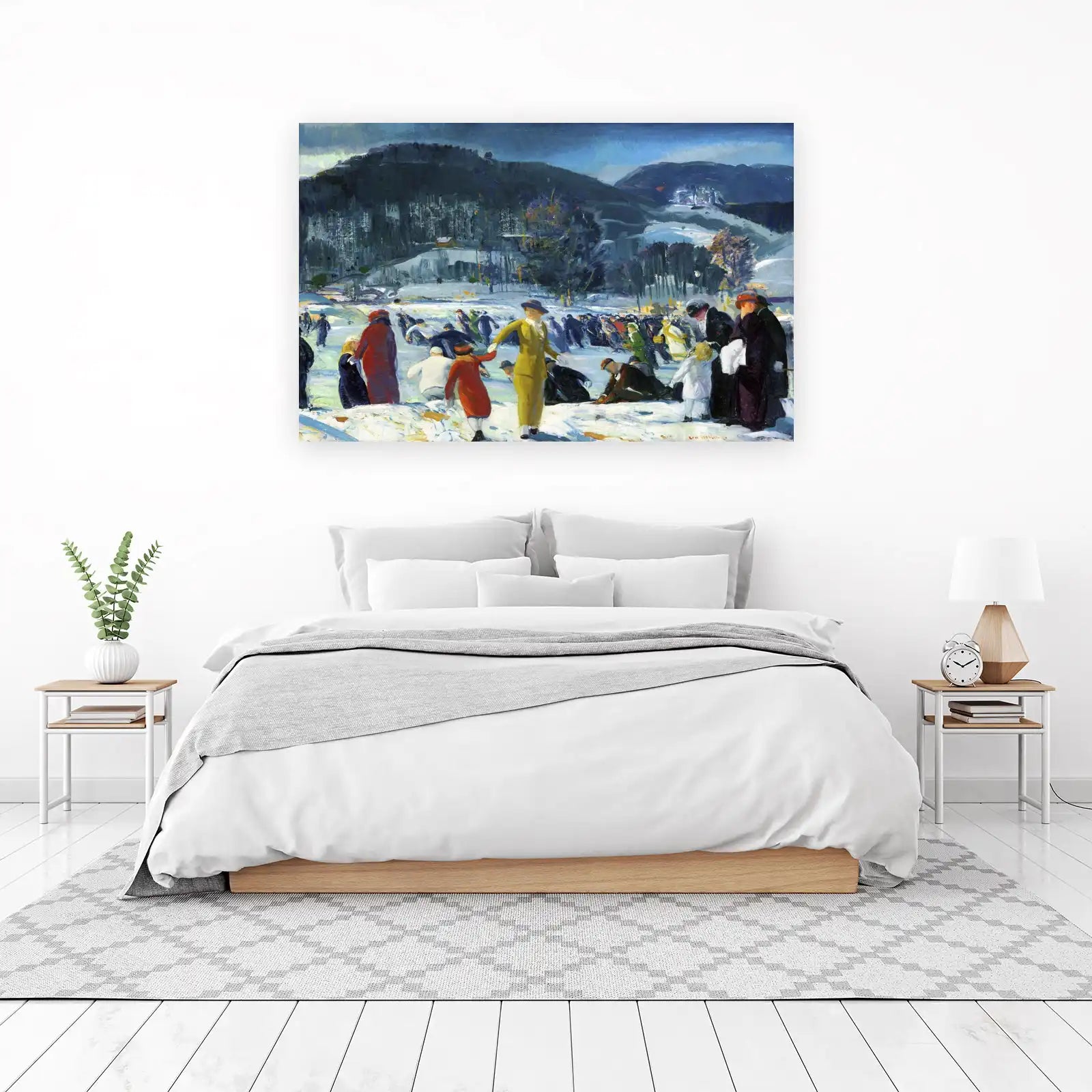 Winter Skating Scene Impressionist Wall Art