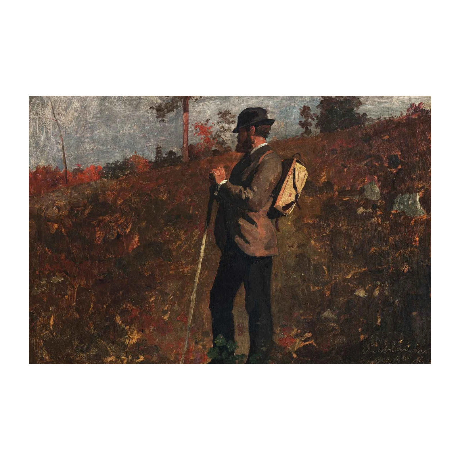 Man in Landscape Wall Art - Autumn Hues