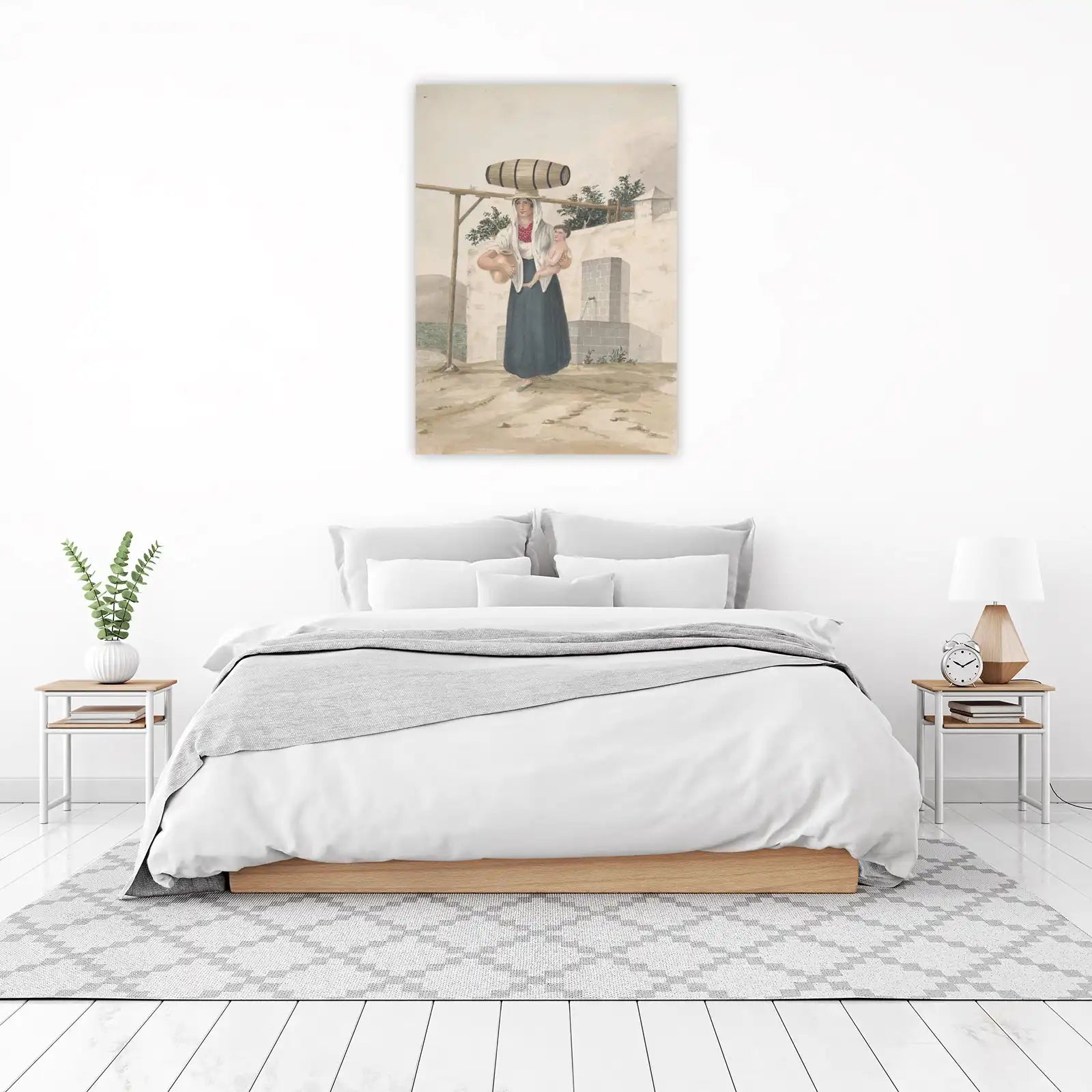 Vintage Mother & Child Scene Wall Art